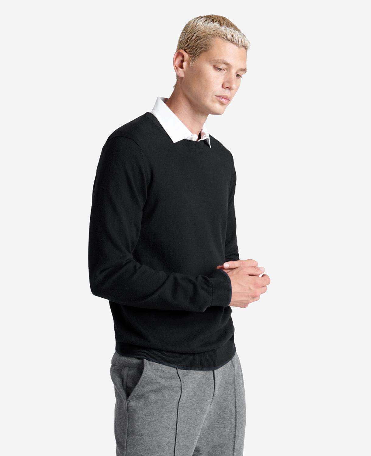 Kenneth Cole | Crew Neck Sweater With Tipping Details by KENNETH COLE