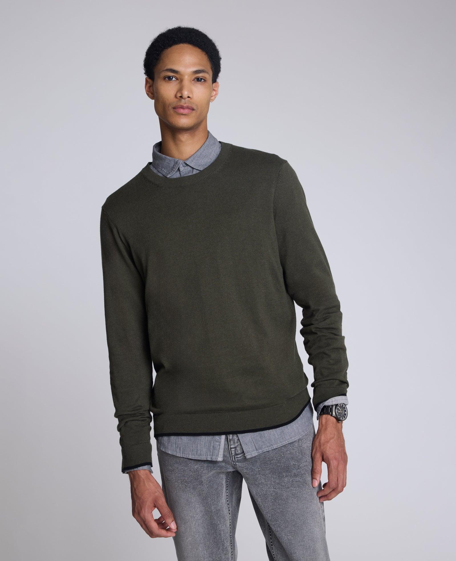 Kenneth Cole | Crewneck Sweater With Tipping Details by KENNETH COLE