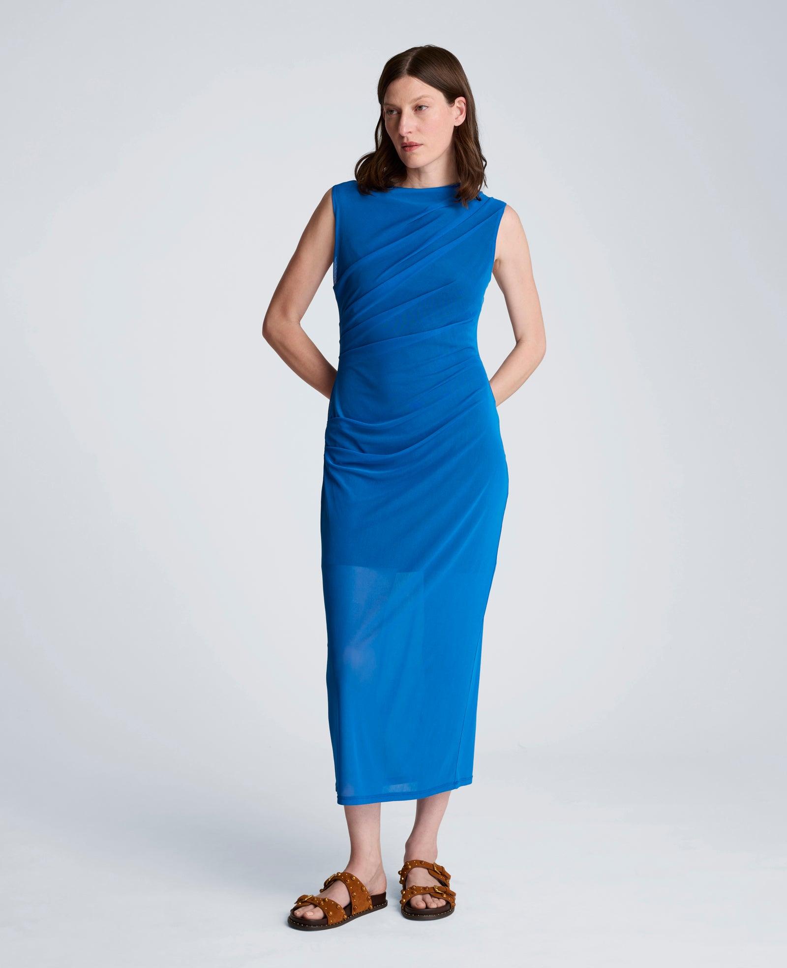 Kenneth Cole | Draped Detailed Modern Midi Dress by KENNETH COLE