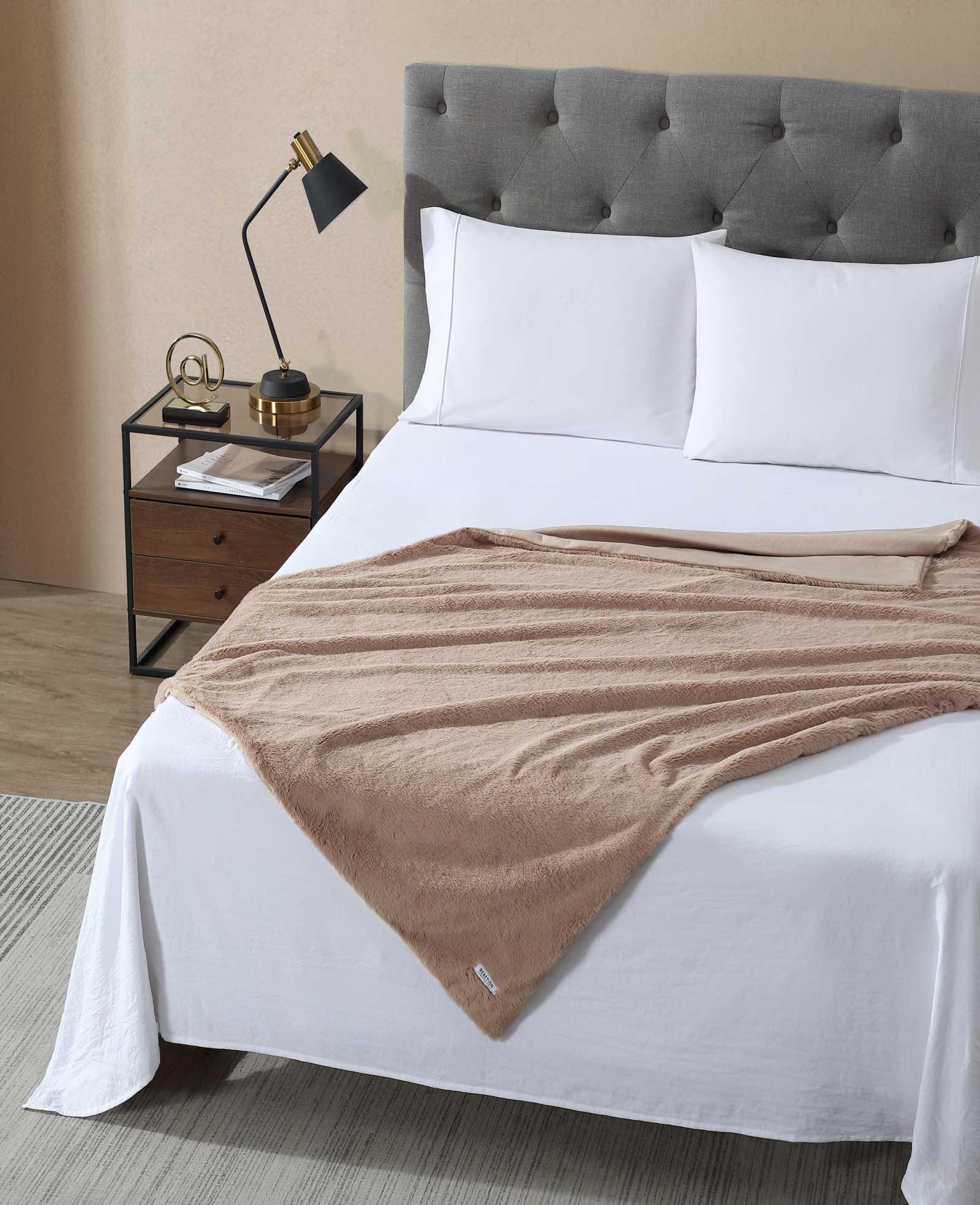 Kenneth Cole | Faux Fur Solid Throw Blanket by KENNETH COLE