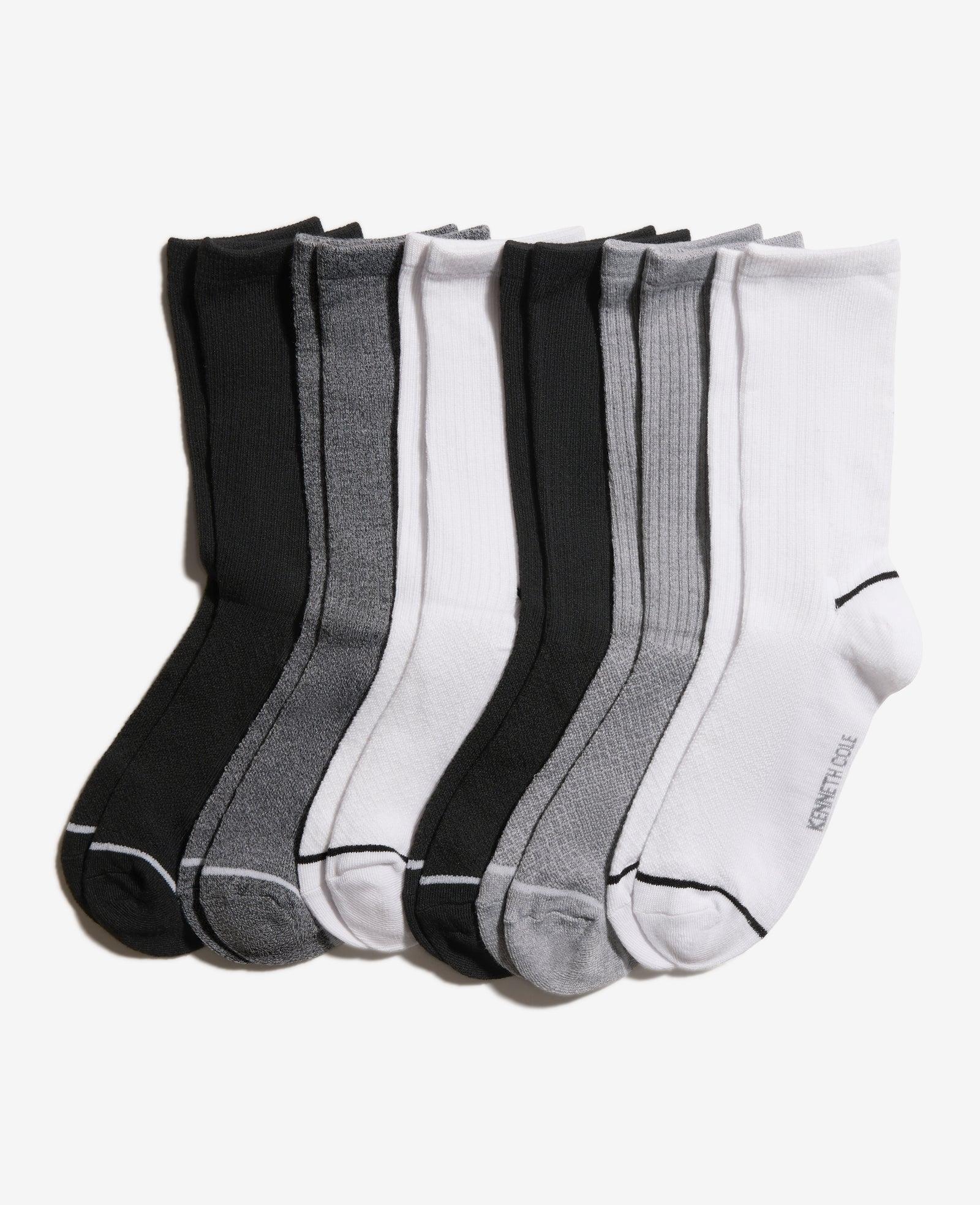 Kenneth Cole | Fine Rib-Diamond Texture Crew Socks 6-Paco by KENNETH COLE