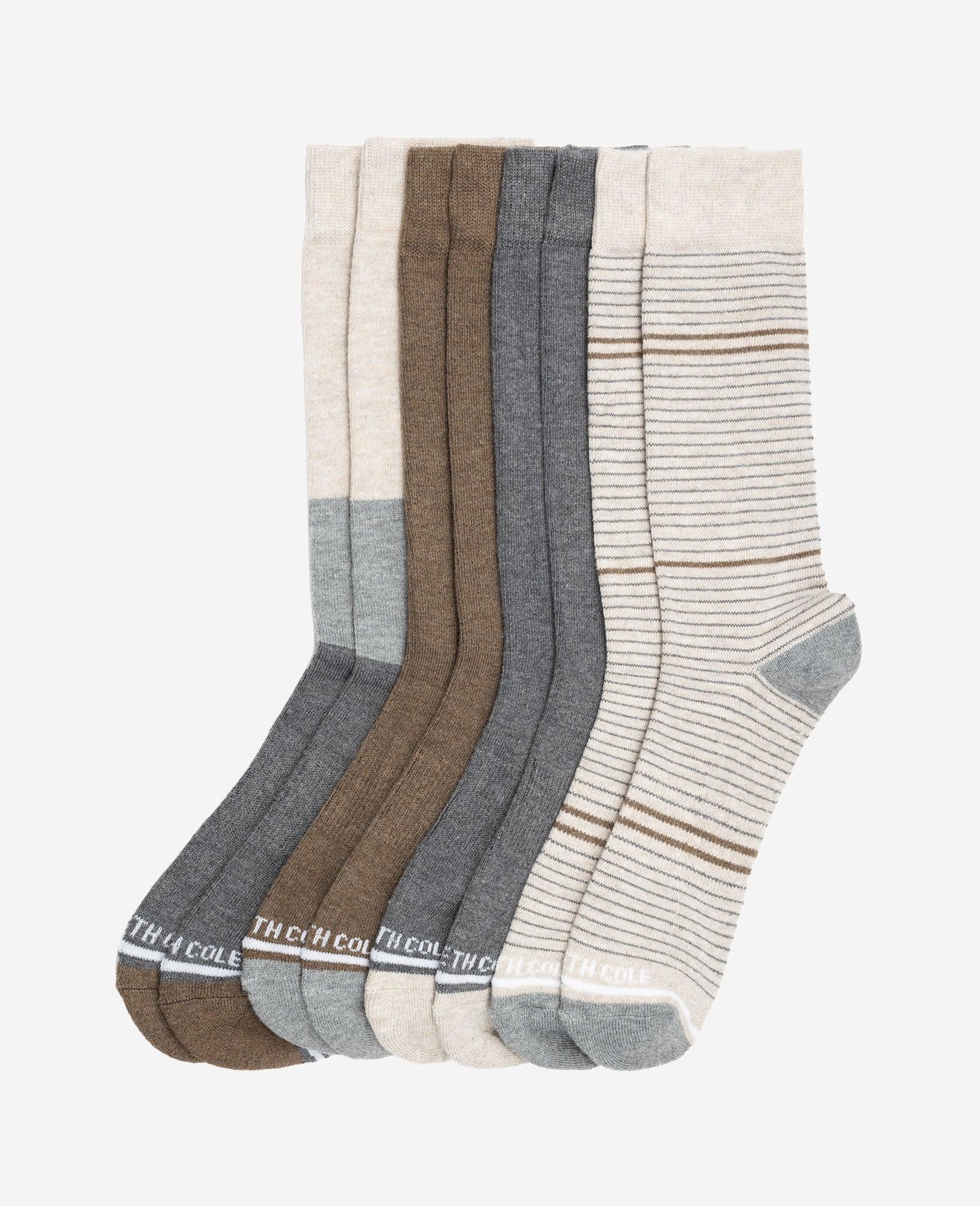 Kenneth Cole | Half Cushion Dress Crew Socks 4-Pack by KENNETH COLE