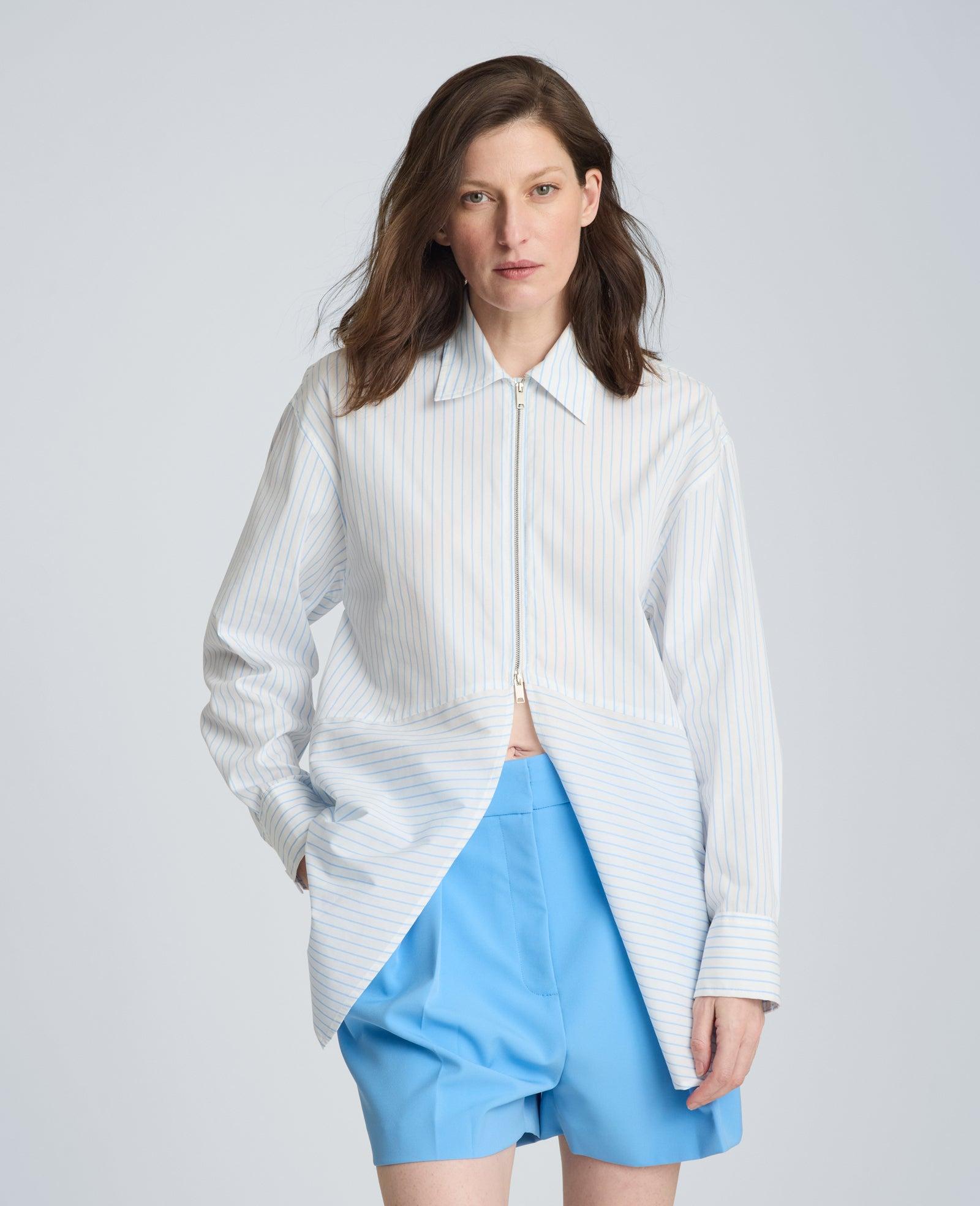 Kenneth Cole | Half Zip Front Paneled Long Sleeve Shirt by KENNETH COLE