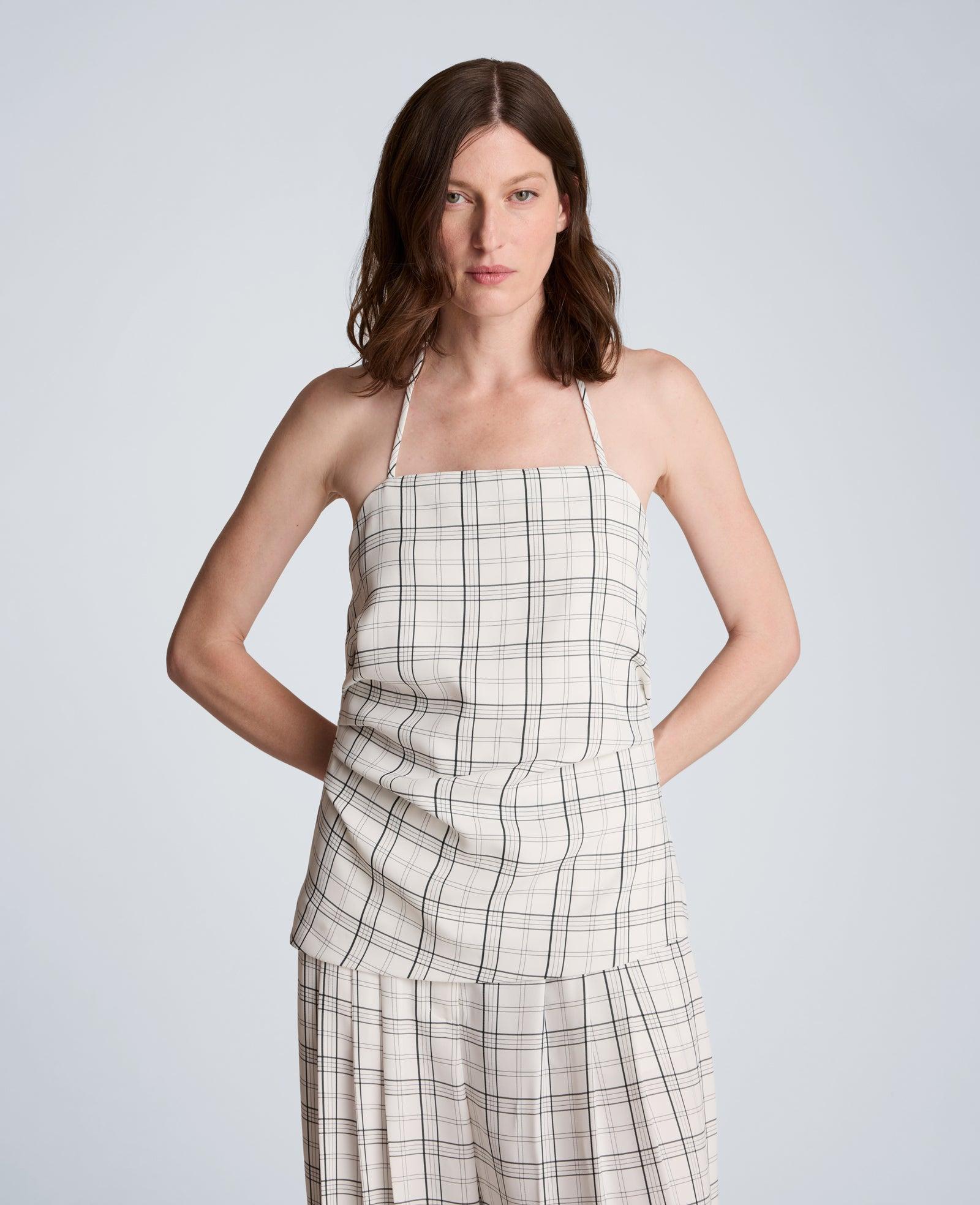 Kenneth Cole | Halter Neck Bustier With Pleats At Waist by KENNETH COLE