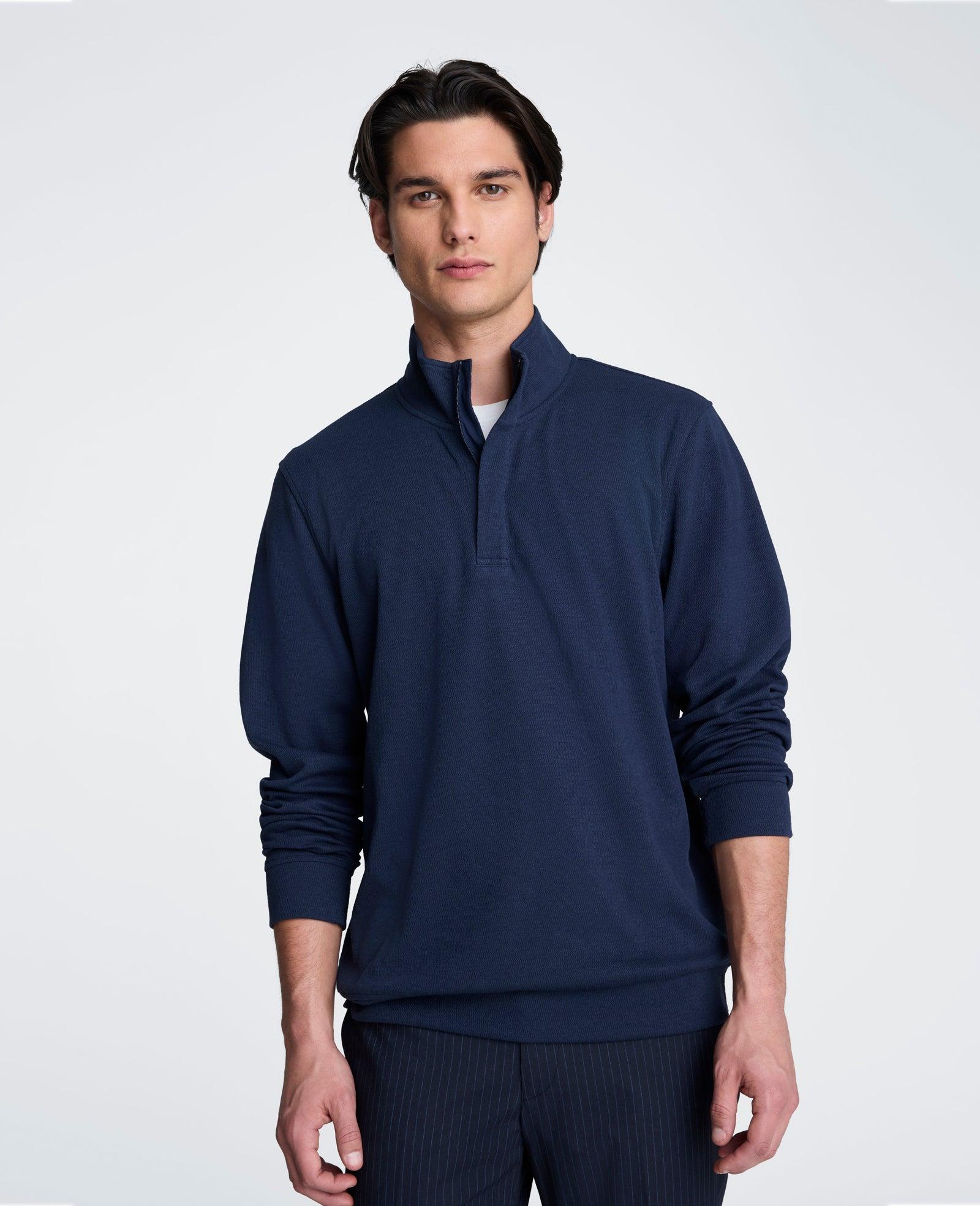 Kenneth Cole | Hidden Placket Quarter Zip Sweater by KENNETH COLE