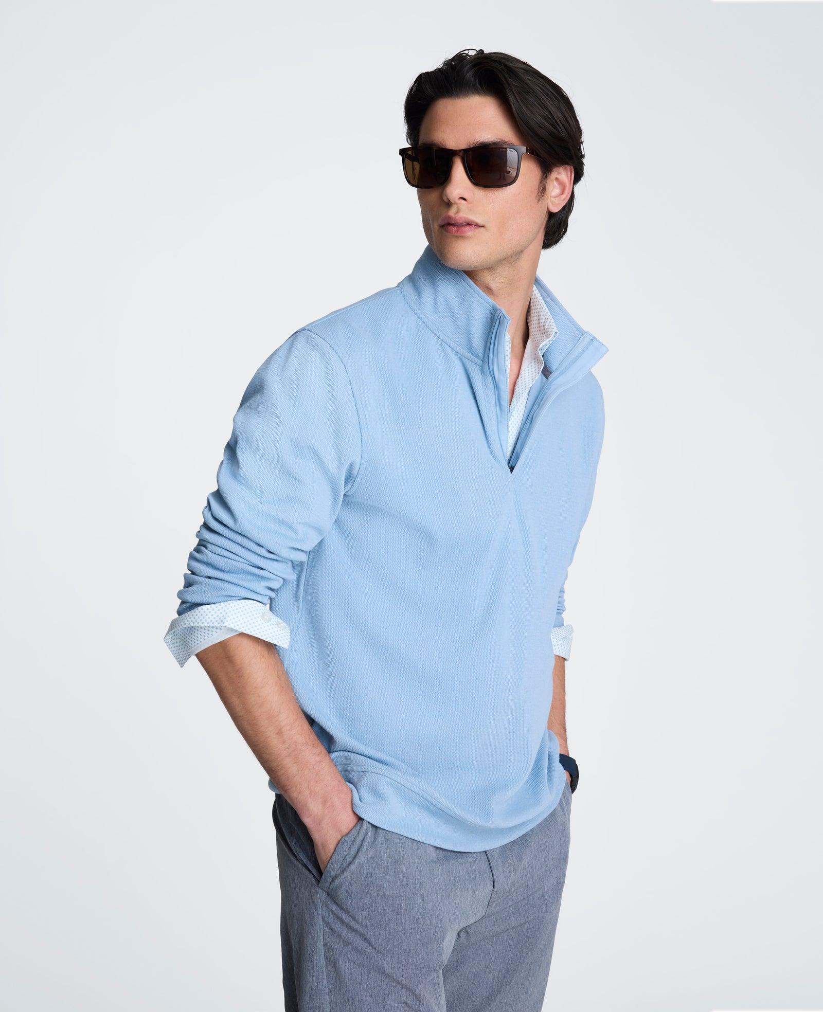 Kenneth Cole | Hidden Placket Quarter Zip Sweater by KENNETH COLE