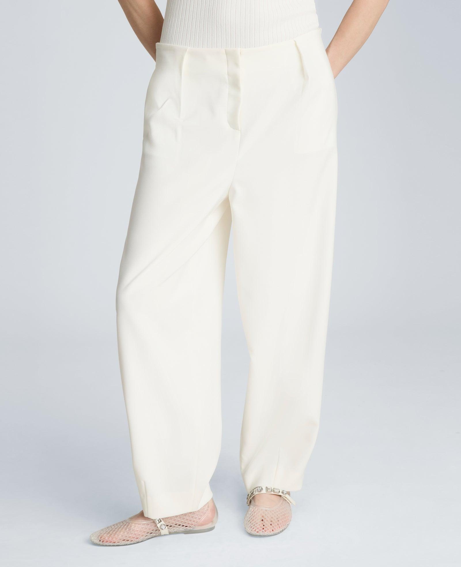 Kenneth Cole | High Rise Fly Front Tapered Leg Pant by KENNETH COLE