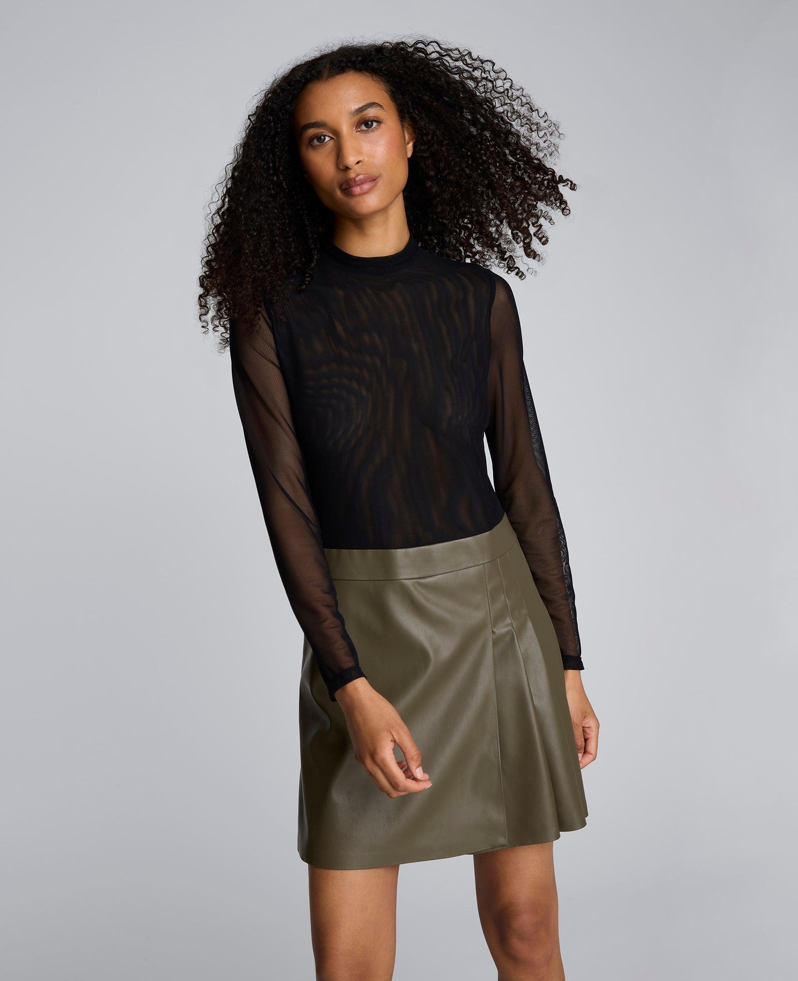 Kenneth Cole | Jodie Mock Neck Mixed Media Dress by KENNETH COLE