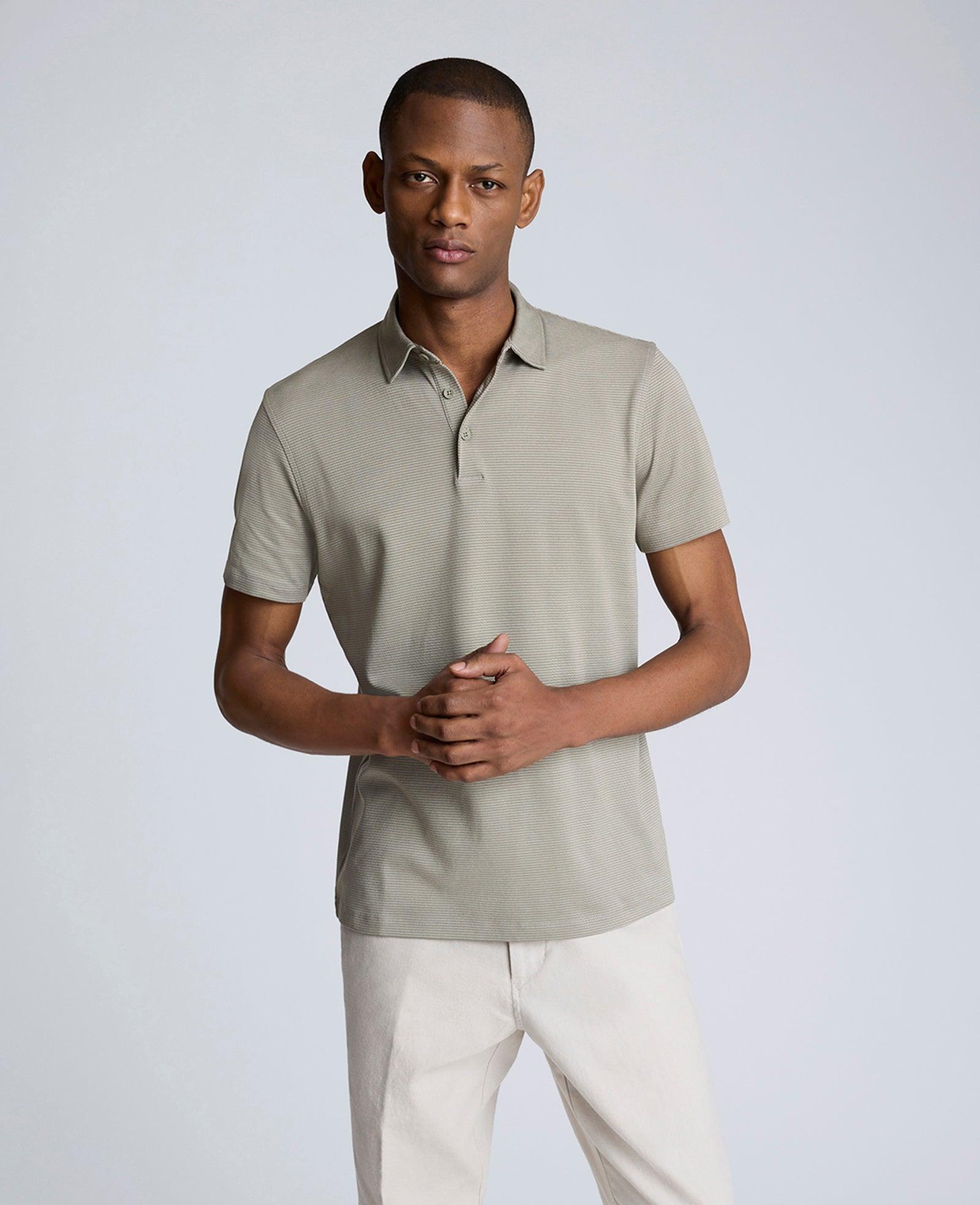 Kenneth Cole | Knit Two-Toned Button Polo by KENNETH COLE