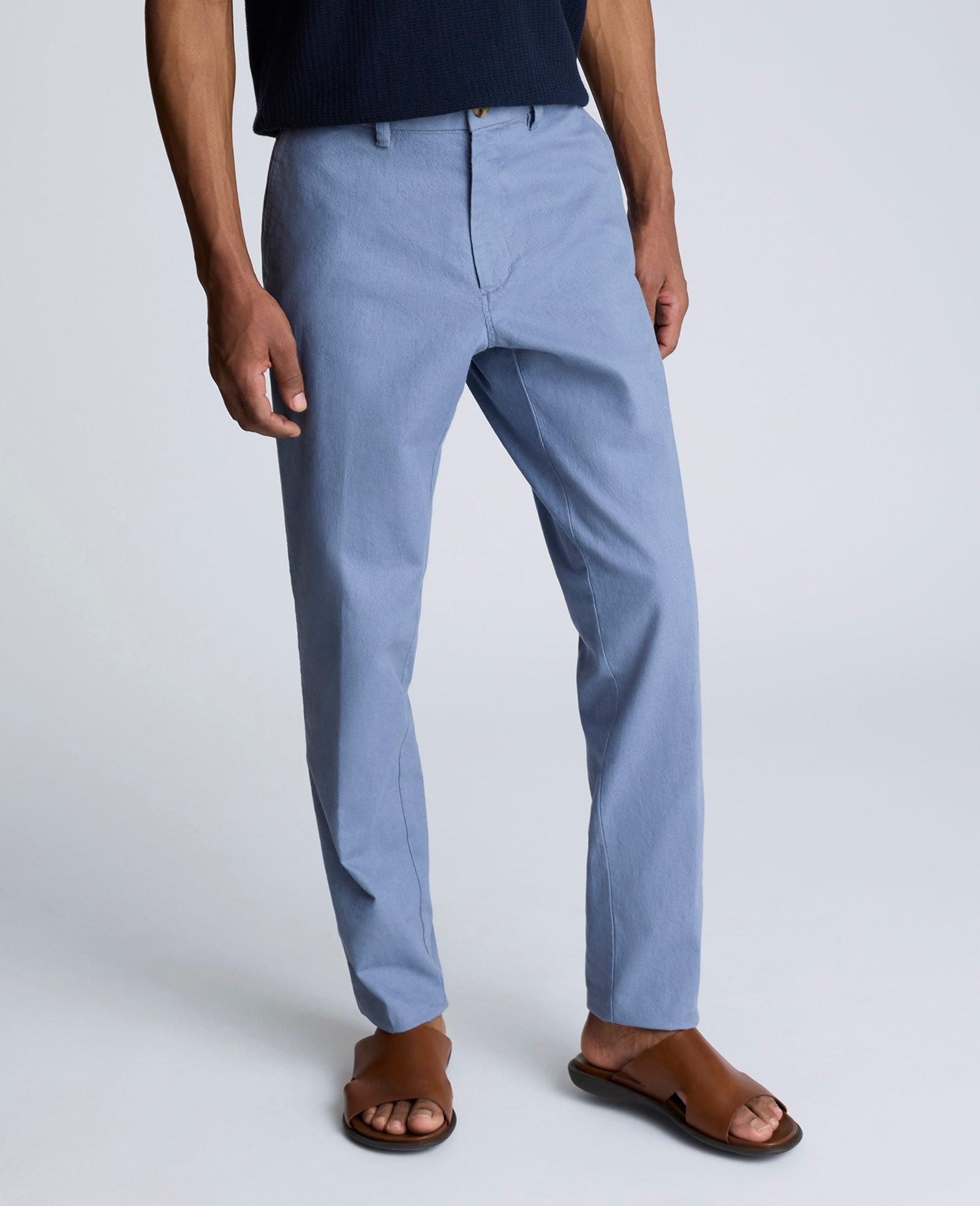 Kenneth Cole | Linen Blend Slim Fit Flat Front Chino Pant by KENNETH COLE
