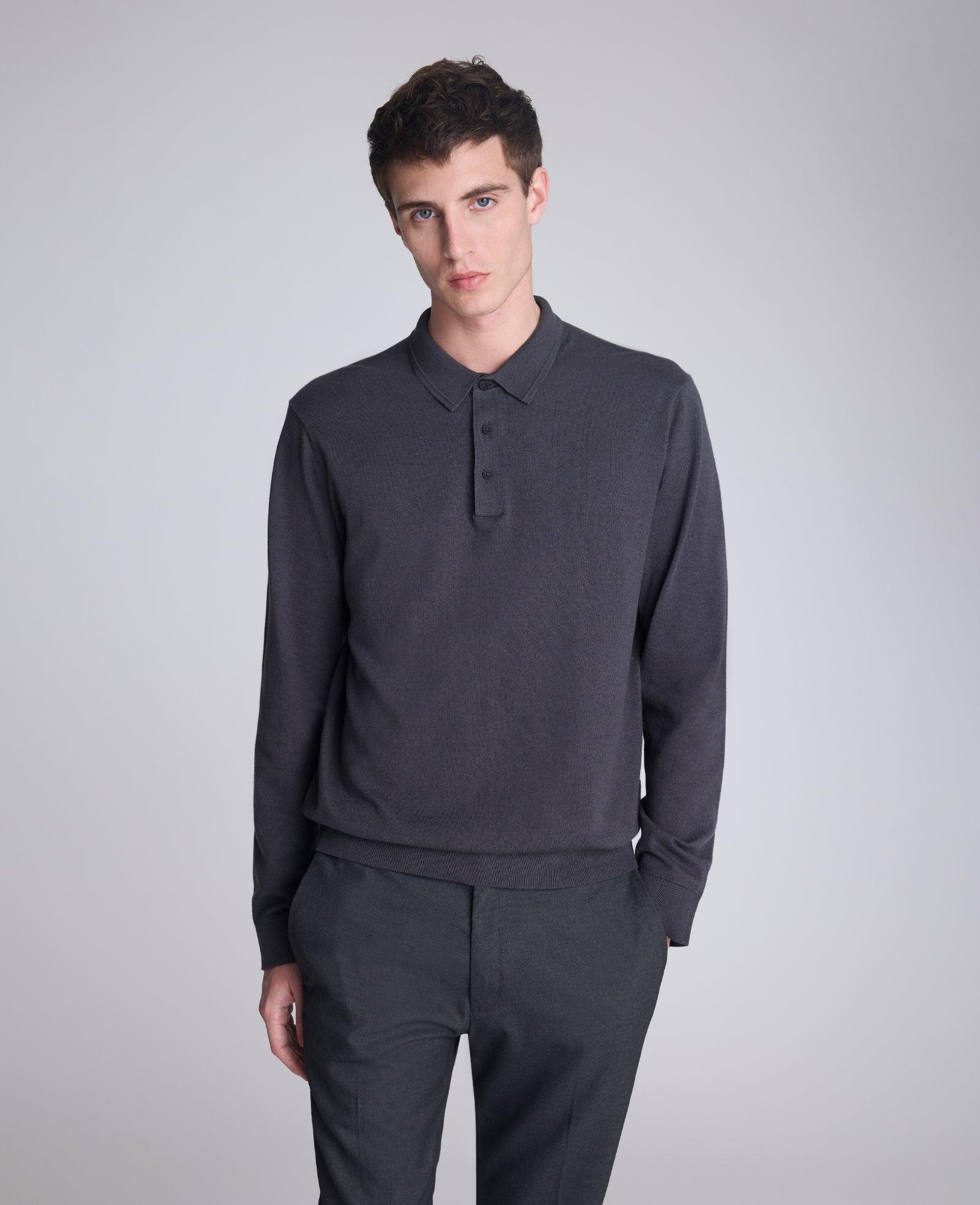 Kenneth Cole | Long Sleeve Button Sweater Polo by KENNETH COLE