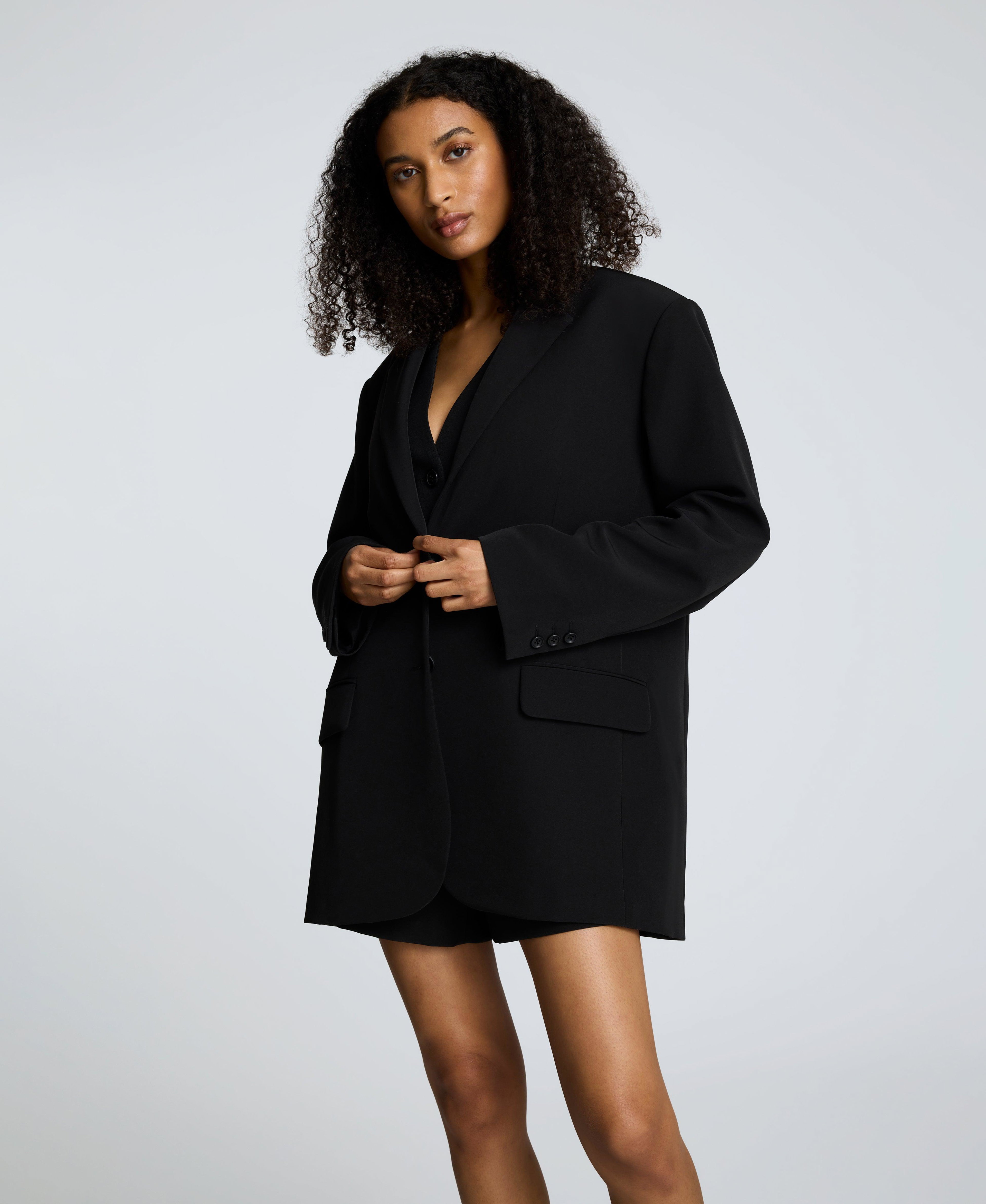 Kenneth Cole | Luxe Twill Two Button Boyfriend Jacket by KENNETH COLE