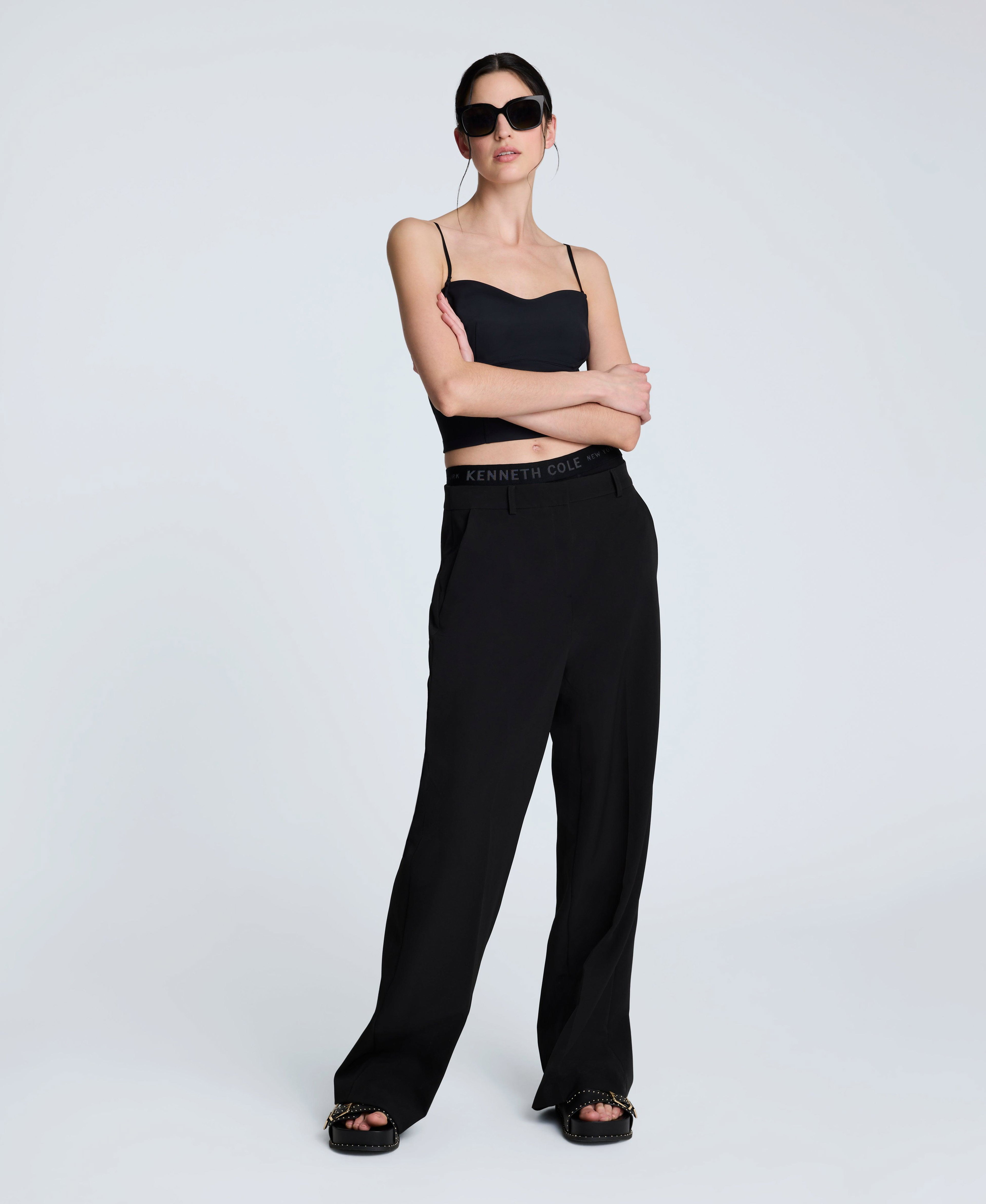 Kenneth Cole | Luxe Twill Wide Leg Pant by KENNETH COLE