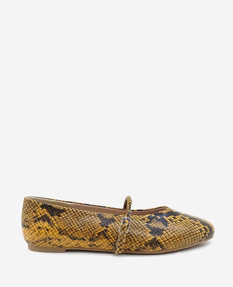 Kenneth Cole | Magnolia Snakeskin Leather Ballet Flat by KENNETH COLE