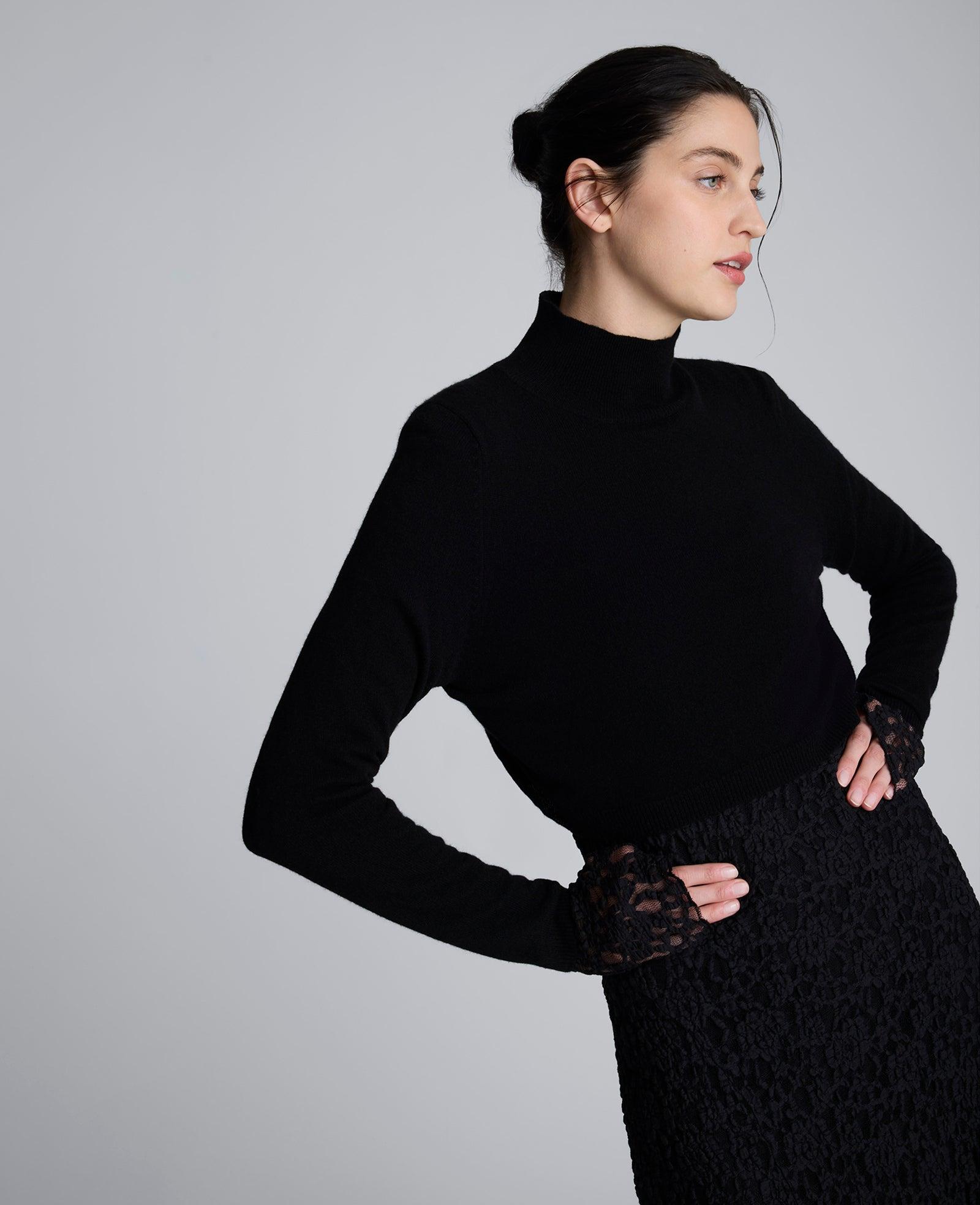 Kenneth Cole | Merino Wool Cropped Mockneck Sweater by KENNETH COLE