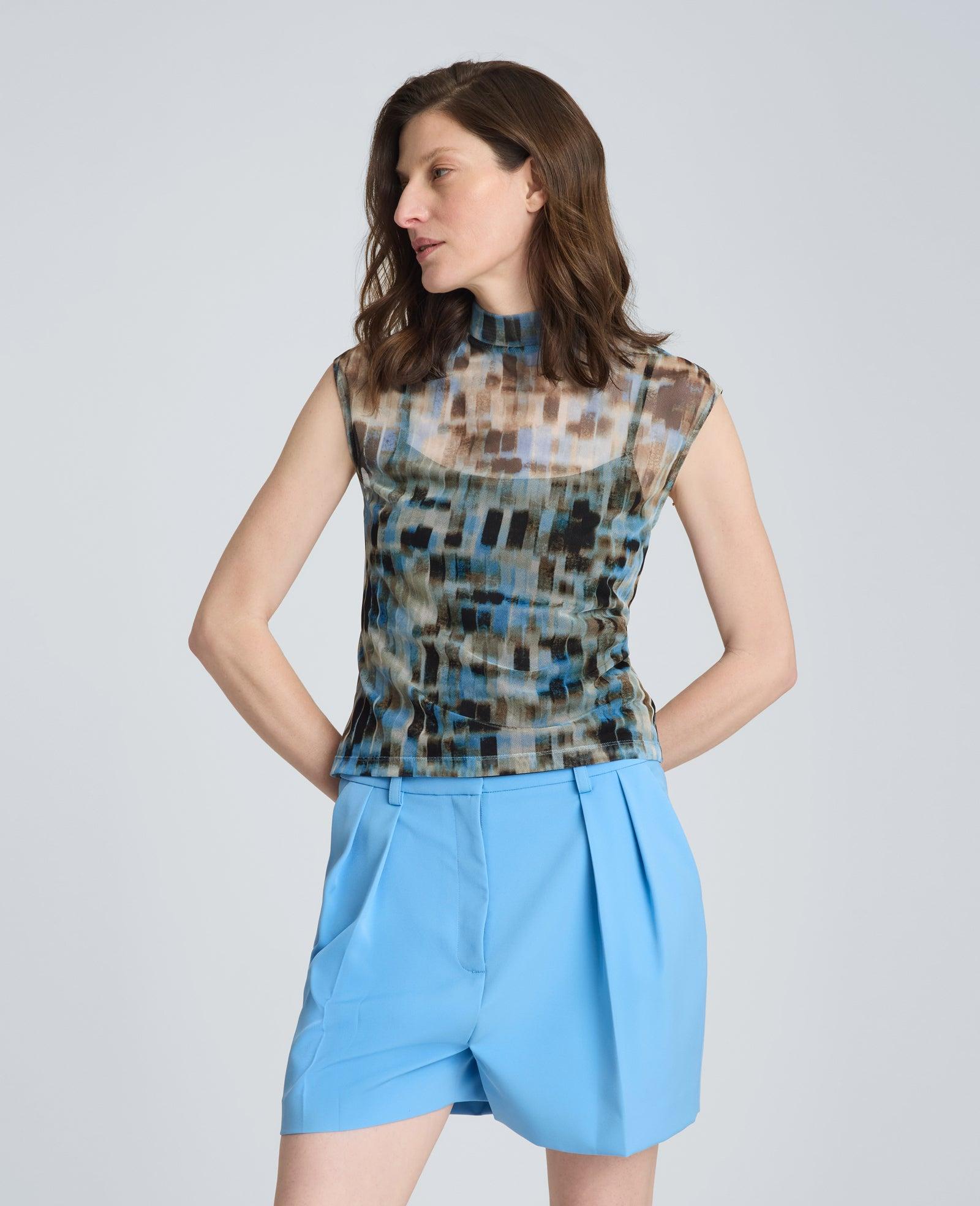Kenneth Cole | Mock Neck Tank With Interior Tank by KENNETH COLE
