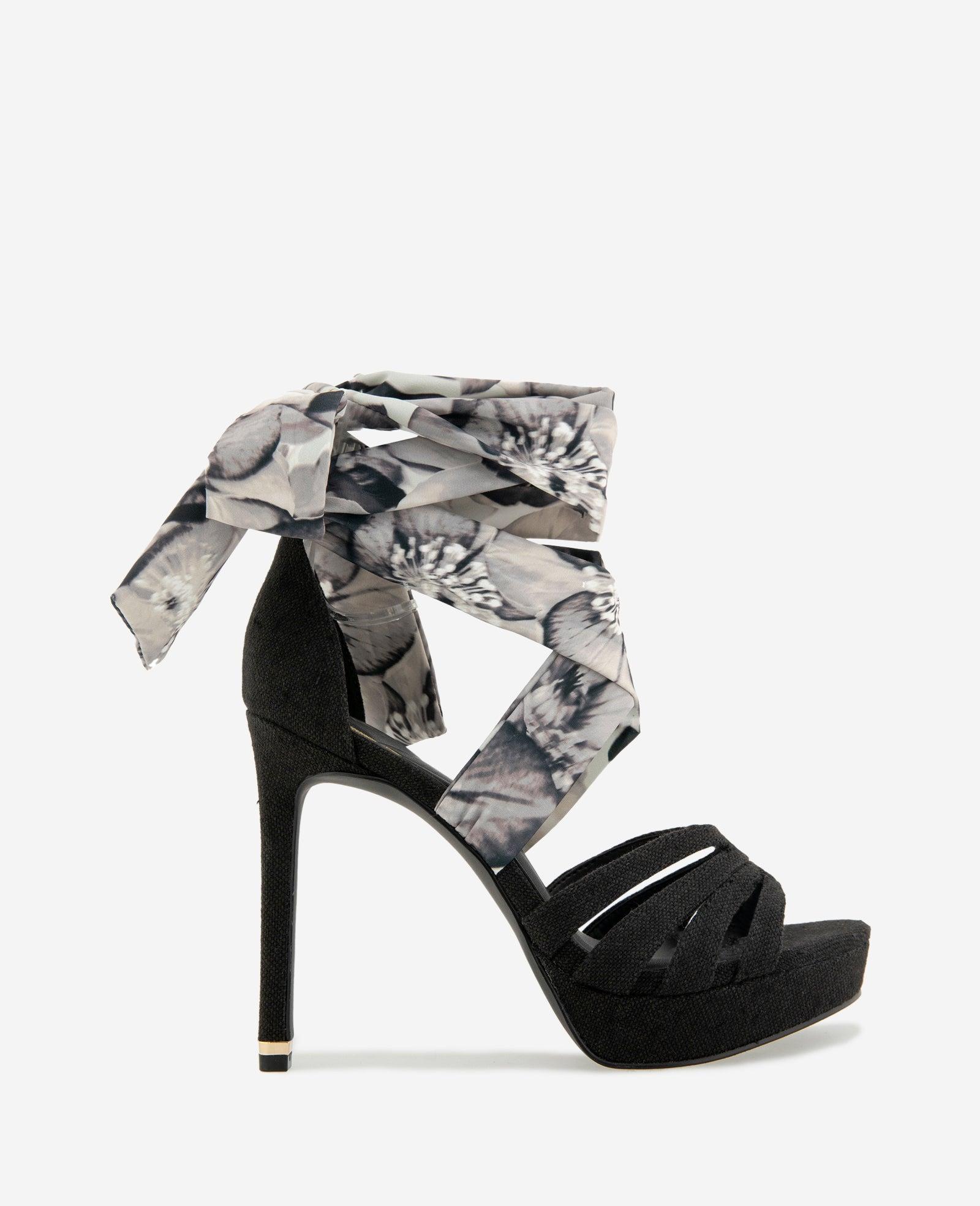 Kenneth Cole | Nikkii Printed Fabric Wrap Around Platform Heel by KENNETH COLE