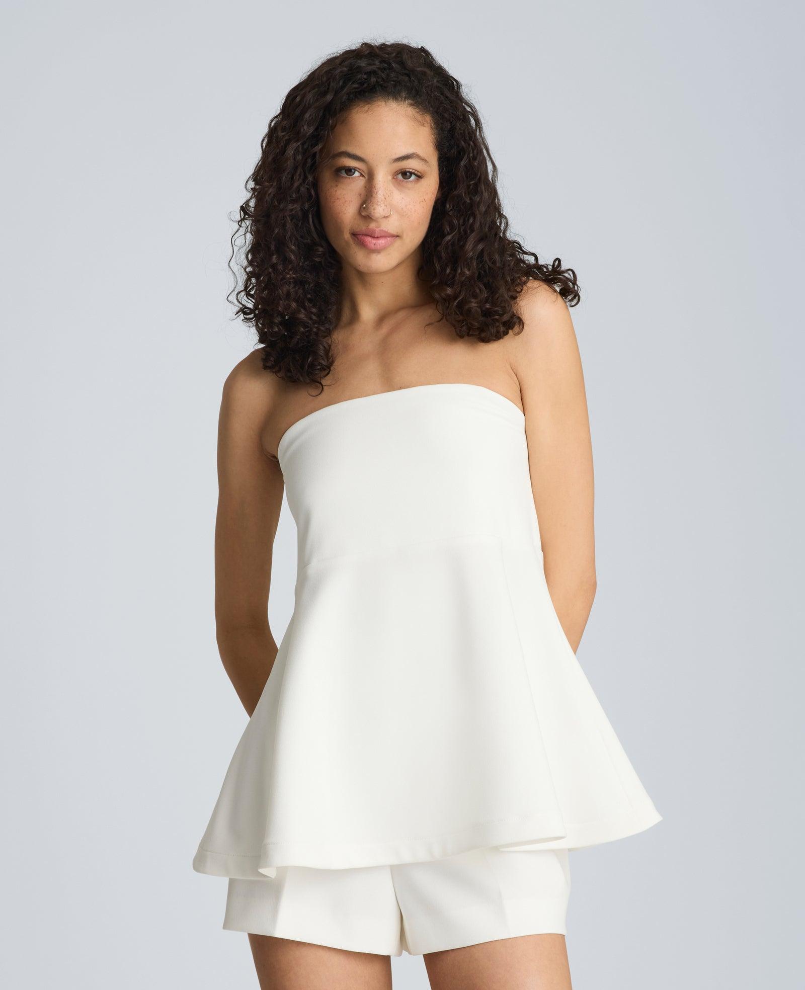 Kenneth Cole | Peplum Strapless Top by KENNETH COLE