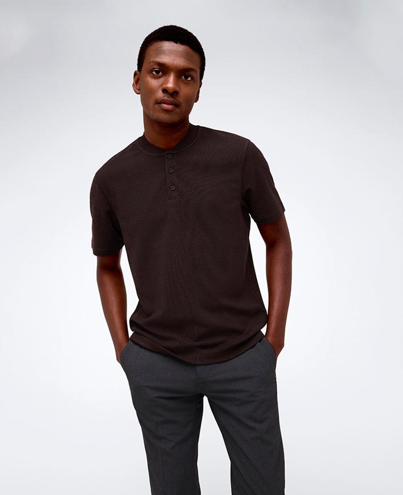 Kenneth Cole | Performance Band-Collar Henley by KENNETH COLE