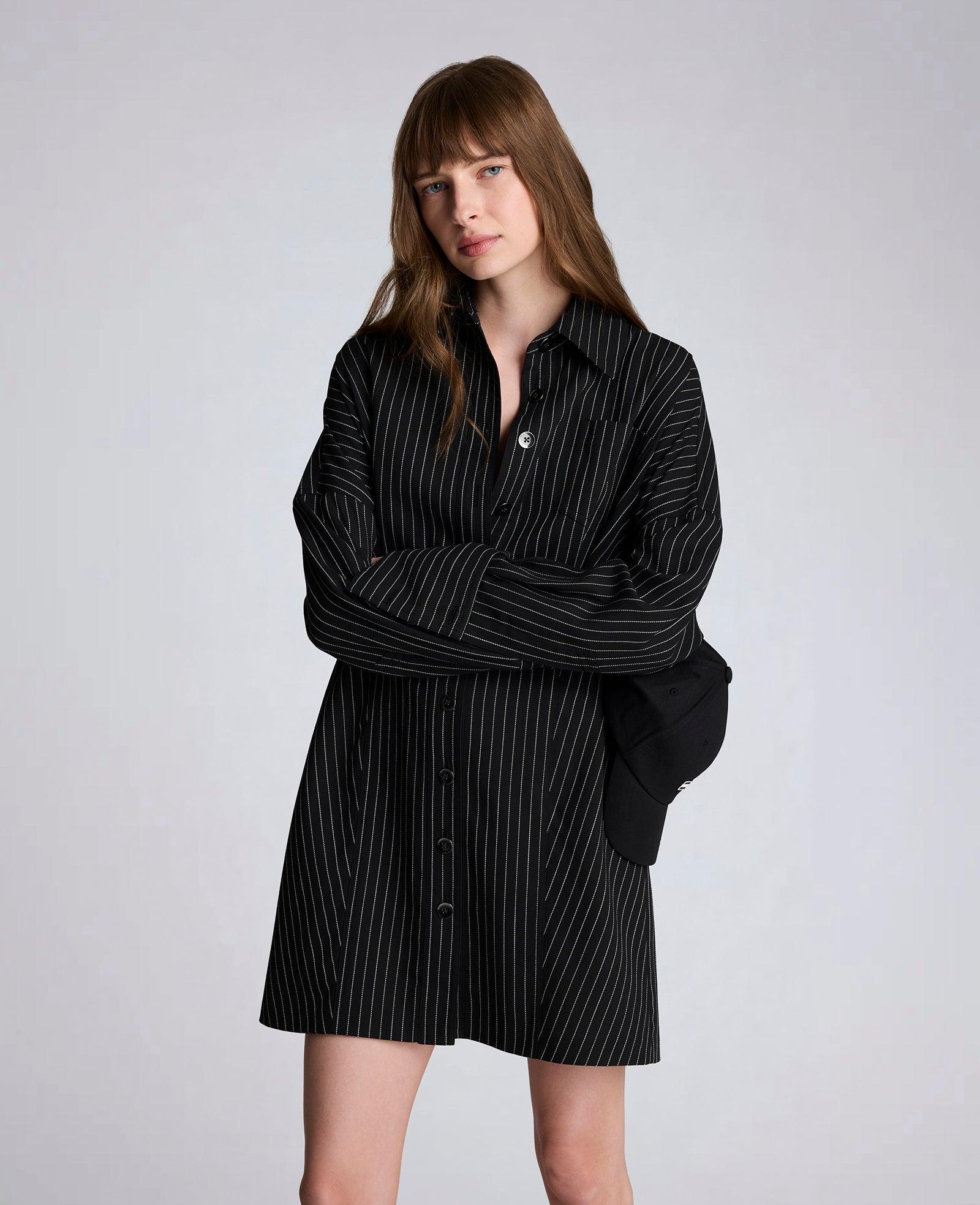Kenneth Cole | Pinstripe Shirt Dress by KENNETH COLE