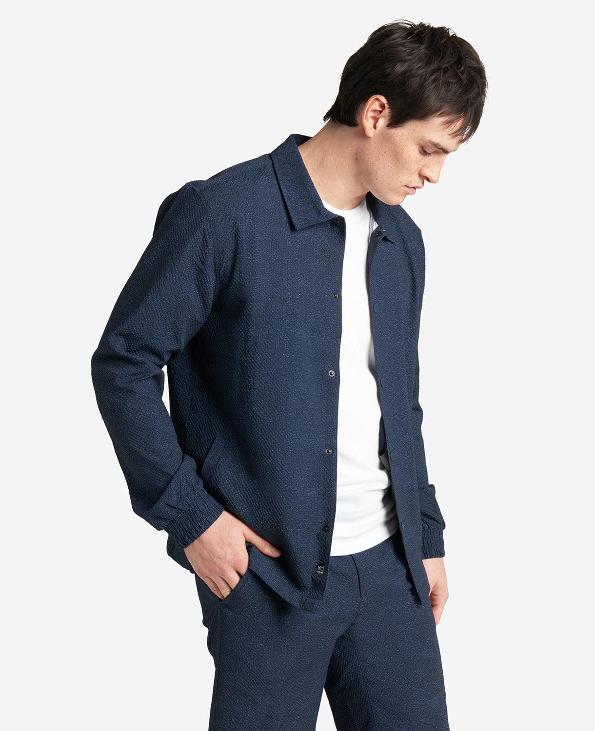 Kenneth Cole | Printed Performance Seersucker Jacket by KENNETH COLE