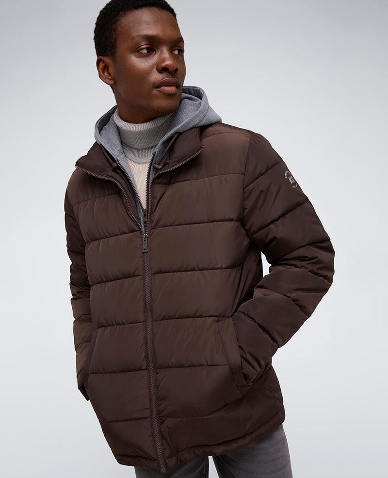Kenneth Cole | Puffer With Attached Jersey Hood by KENNETH COLE
