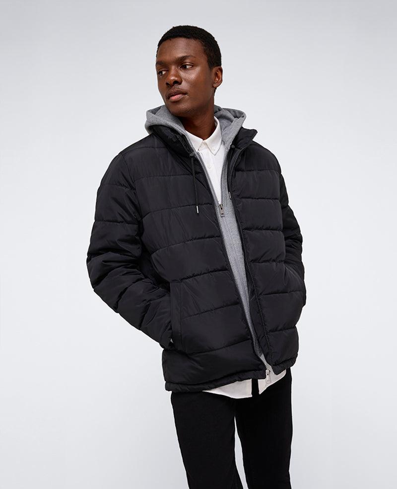 Kenneth Cole | Puffer With Attached Jersey Hood by KENNETH COLE