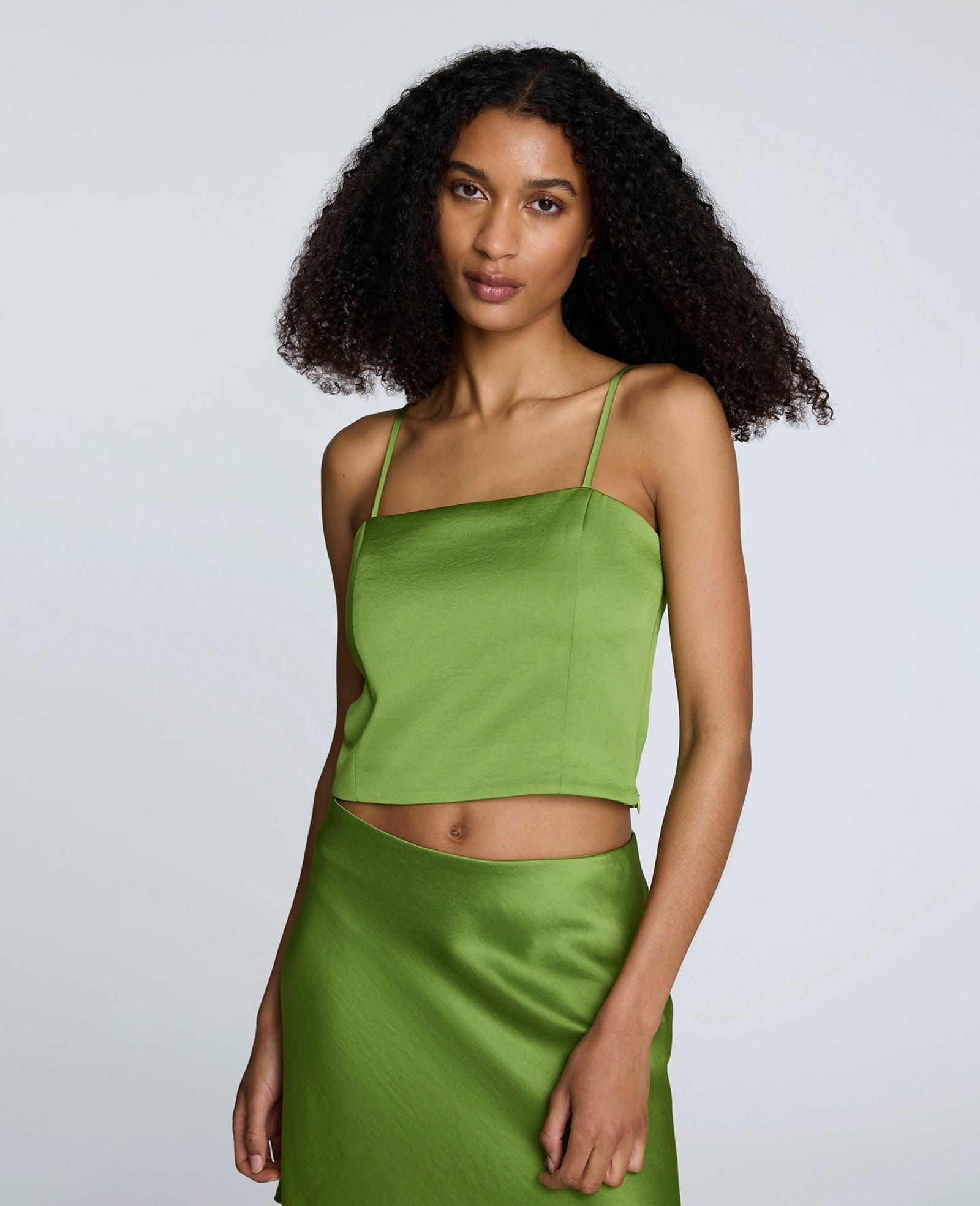 Kenneth Cole | Satin Cropped Bustier Top by undefined Kenneth Cole | Satin Cropped Bustier Top by undefined