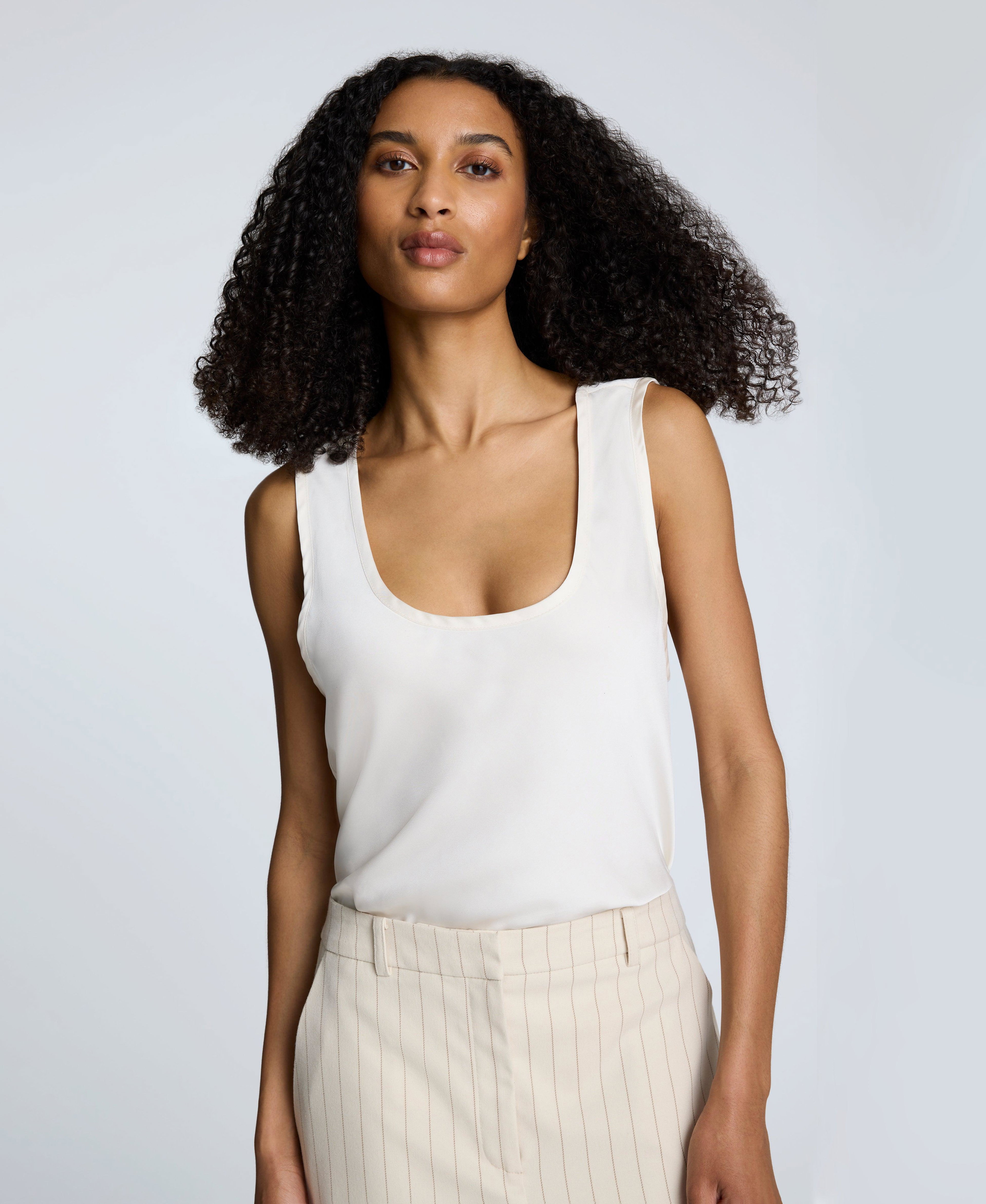 Kenneth Cole | Satin Scoop Neck Tank by KENNETH COLE