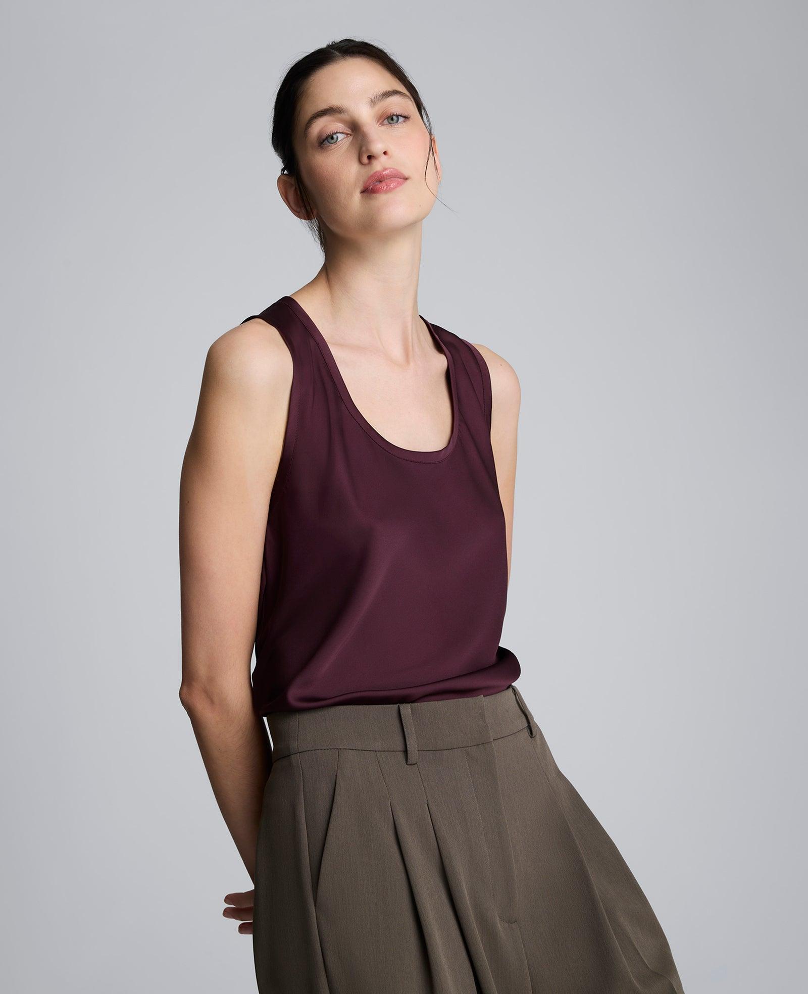 Kenneth Cole | Satin Scoop Neck Tank by KENNETH COLE