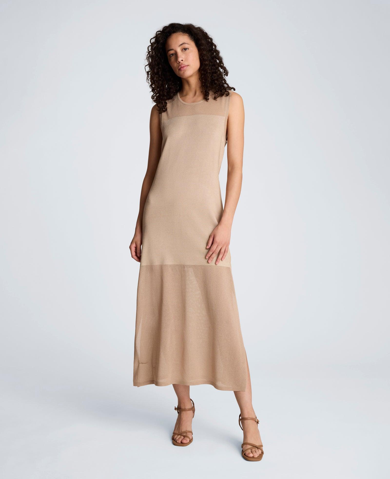 Kenneth Cole | Semi Sheer Dress With Side Slits by KENNETH COLE