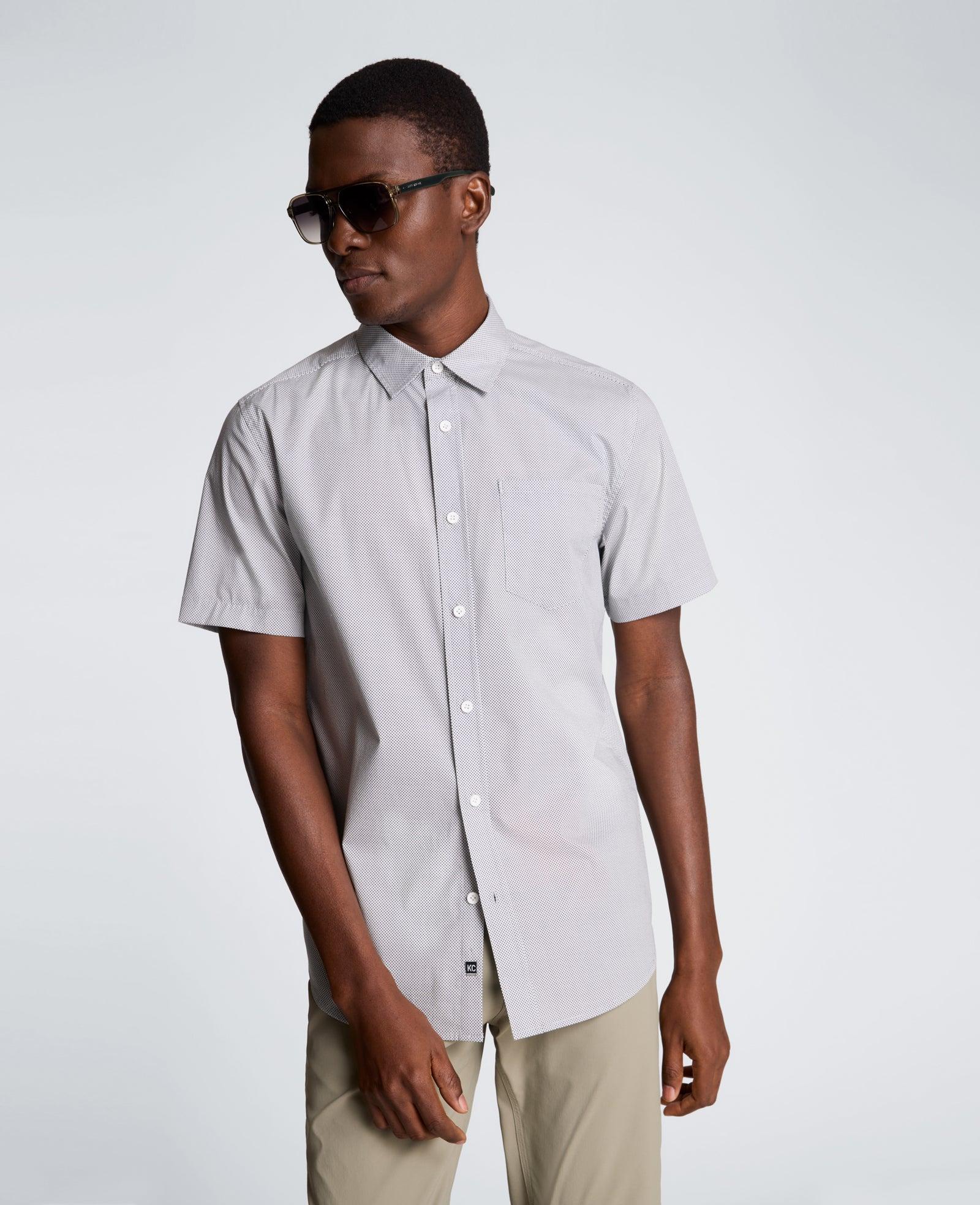 Kenneth Cole | Short Sleeve Sport Shirt With Chest Pocket by KENNETH COLE