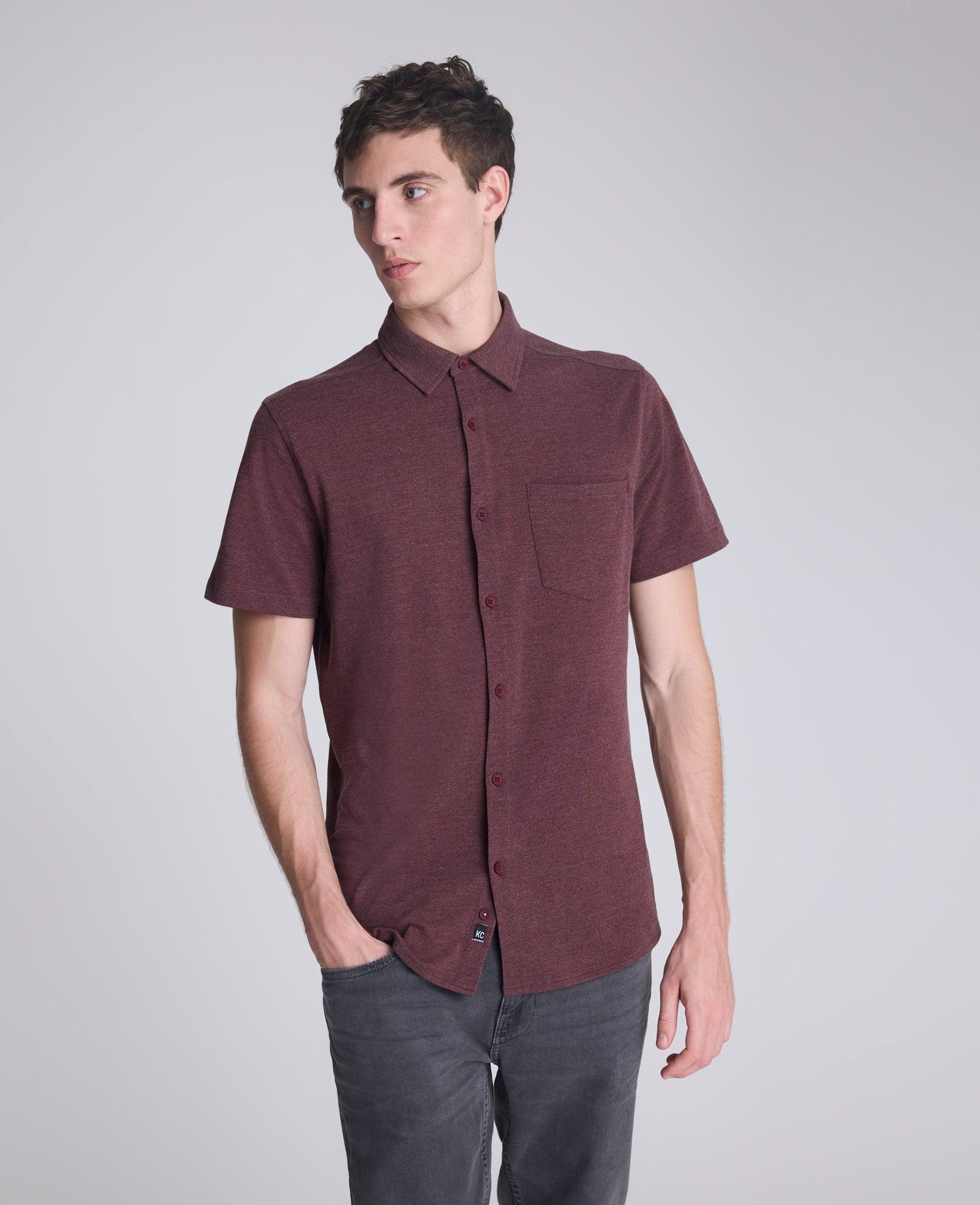 Kenneth Cole | Short Sleeve Sportshirt With Chest Pocket by KENNETH COLE