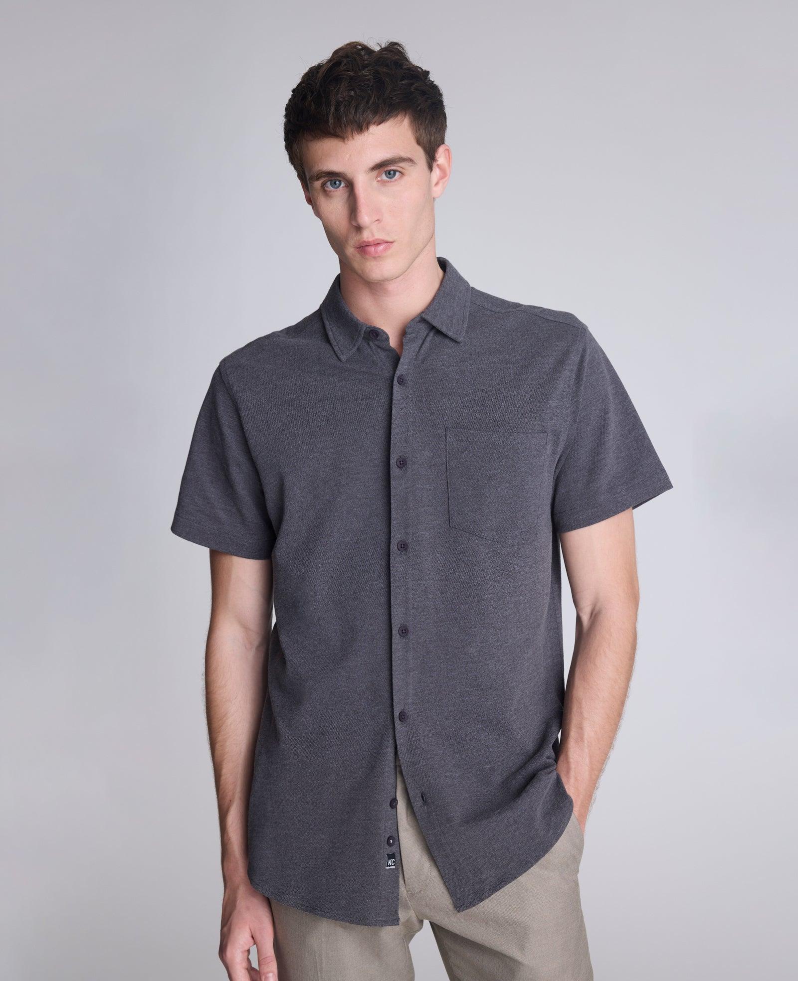 Kenneth Cole | Short Sleeve Sportshirt With Chest Pocket by KENNETH COLE