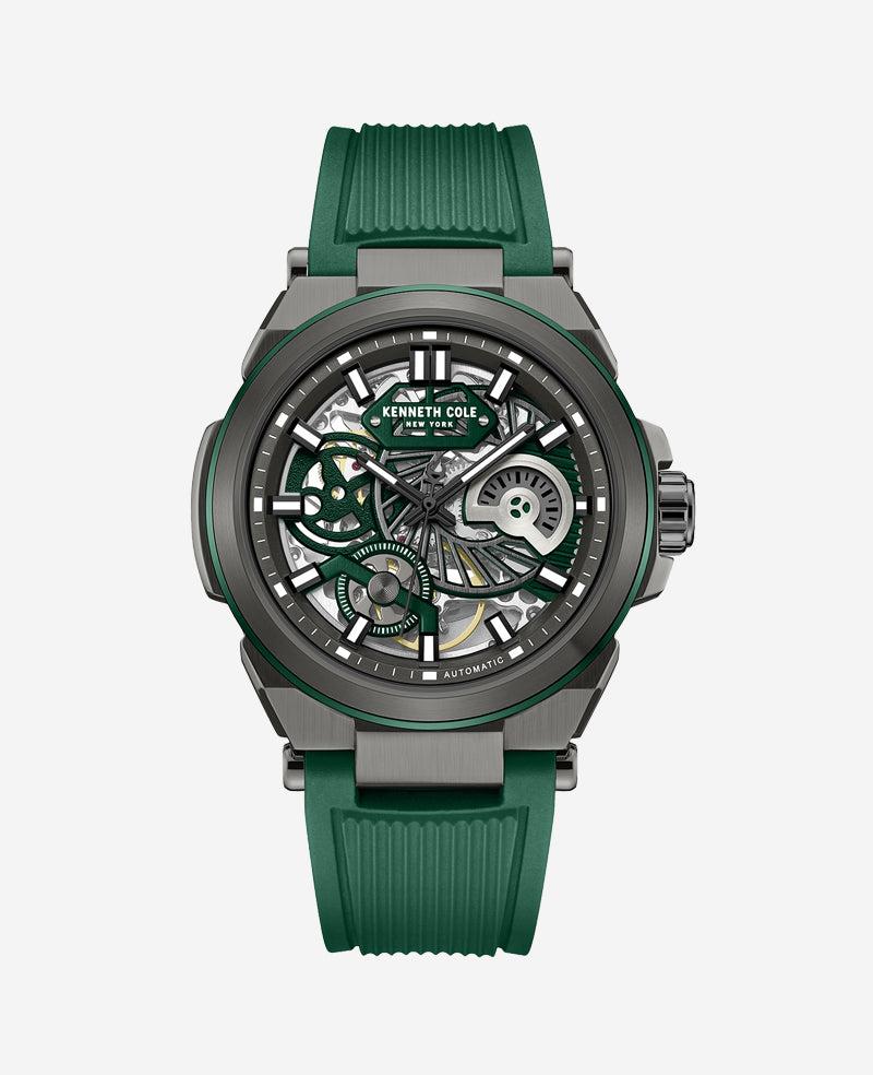Kenneth Cole | Skeleton Automatic Silicone Watch by KENNETH COLE