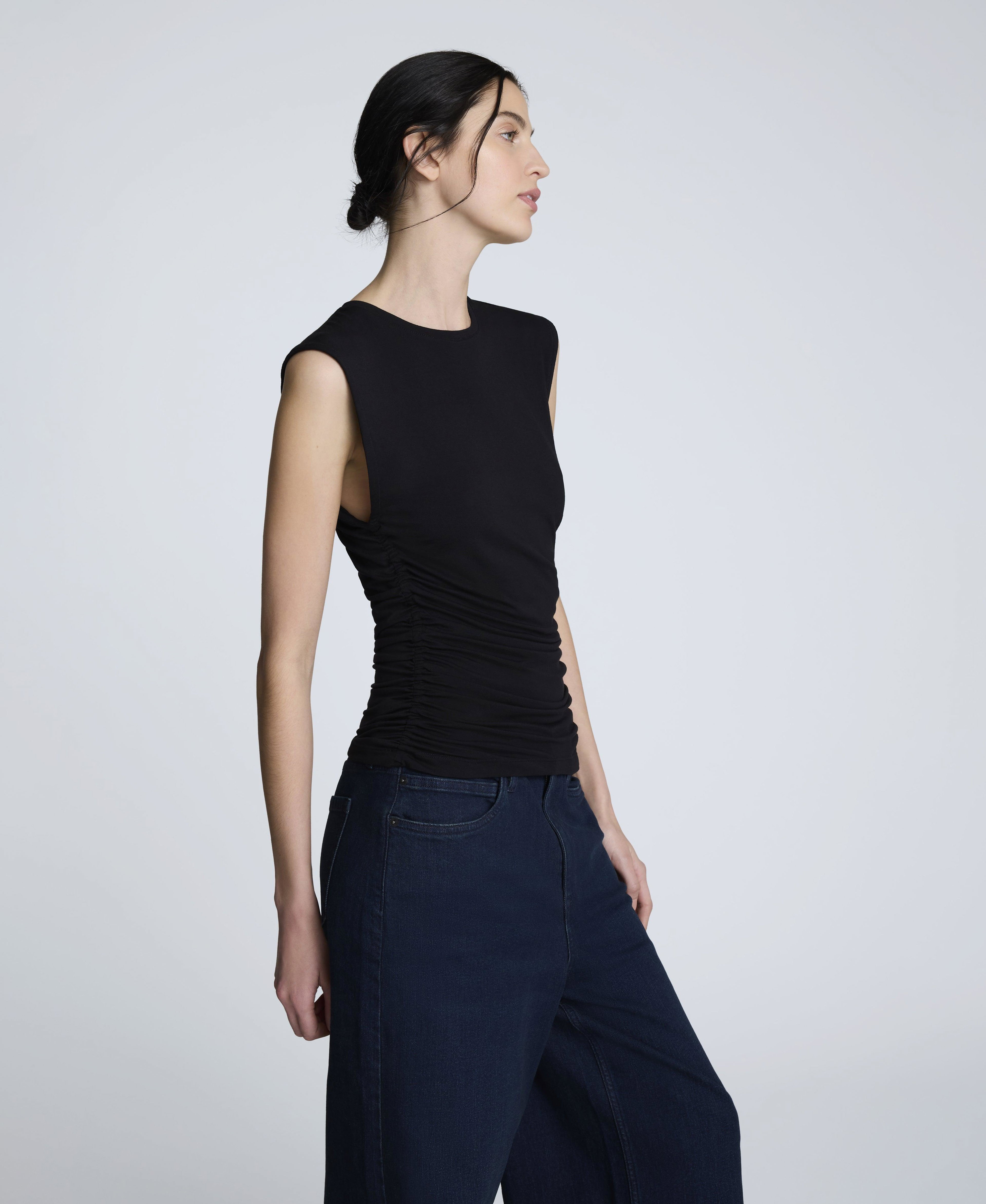 Kenneth Cole | Sleeveless Side Rouched Knit Top by KENNETH COLE