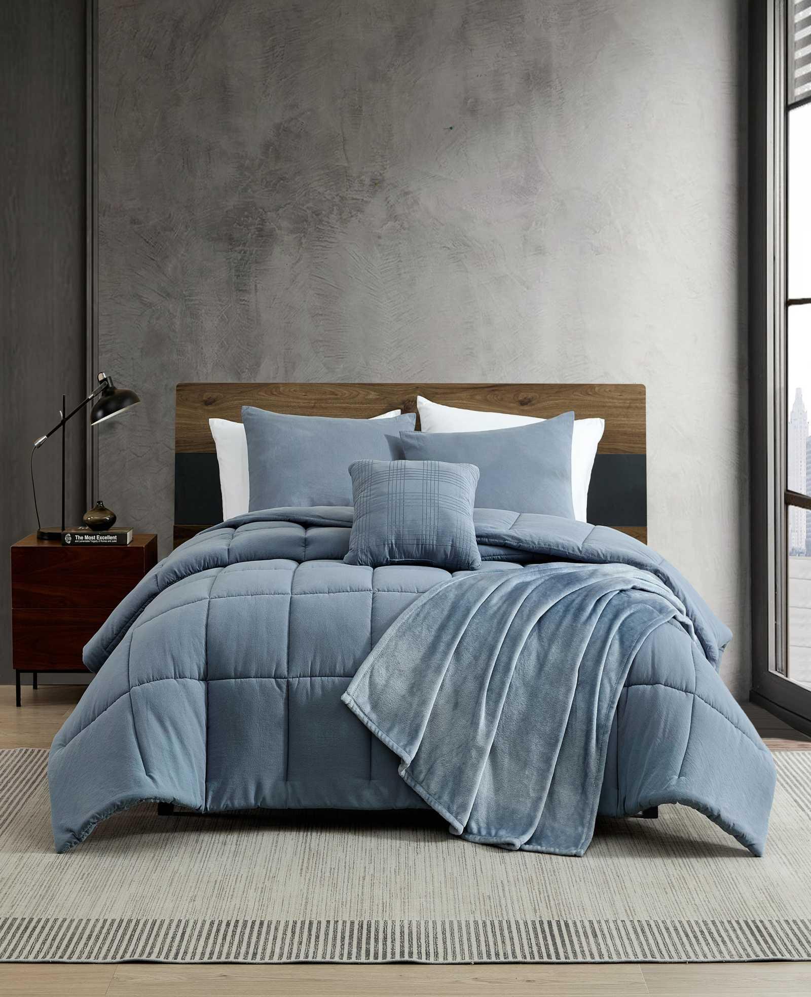 Kenneth Cole | Stonewashed Solid Comforter Set by KENNETH COLE