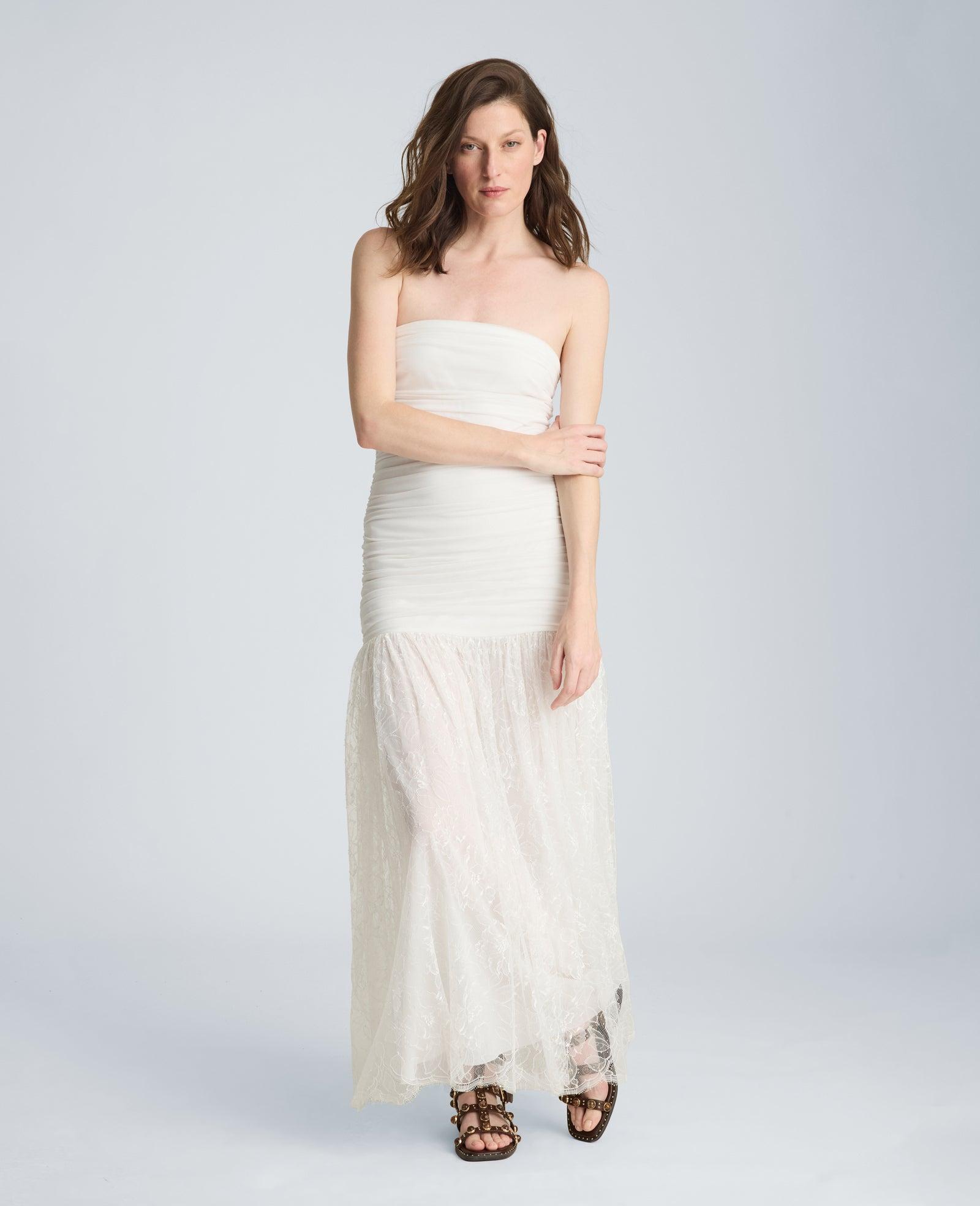 Kenneth Cole | Strapless Mesh Maxi Dress by KENNETH COLE