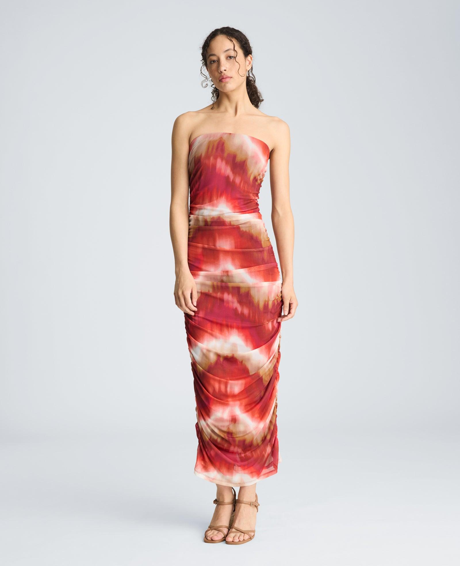 Kenneth Cole | Strapless Ruched Midi Dress by KENNETH COLE