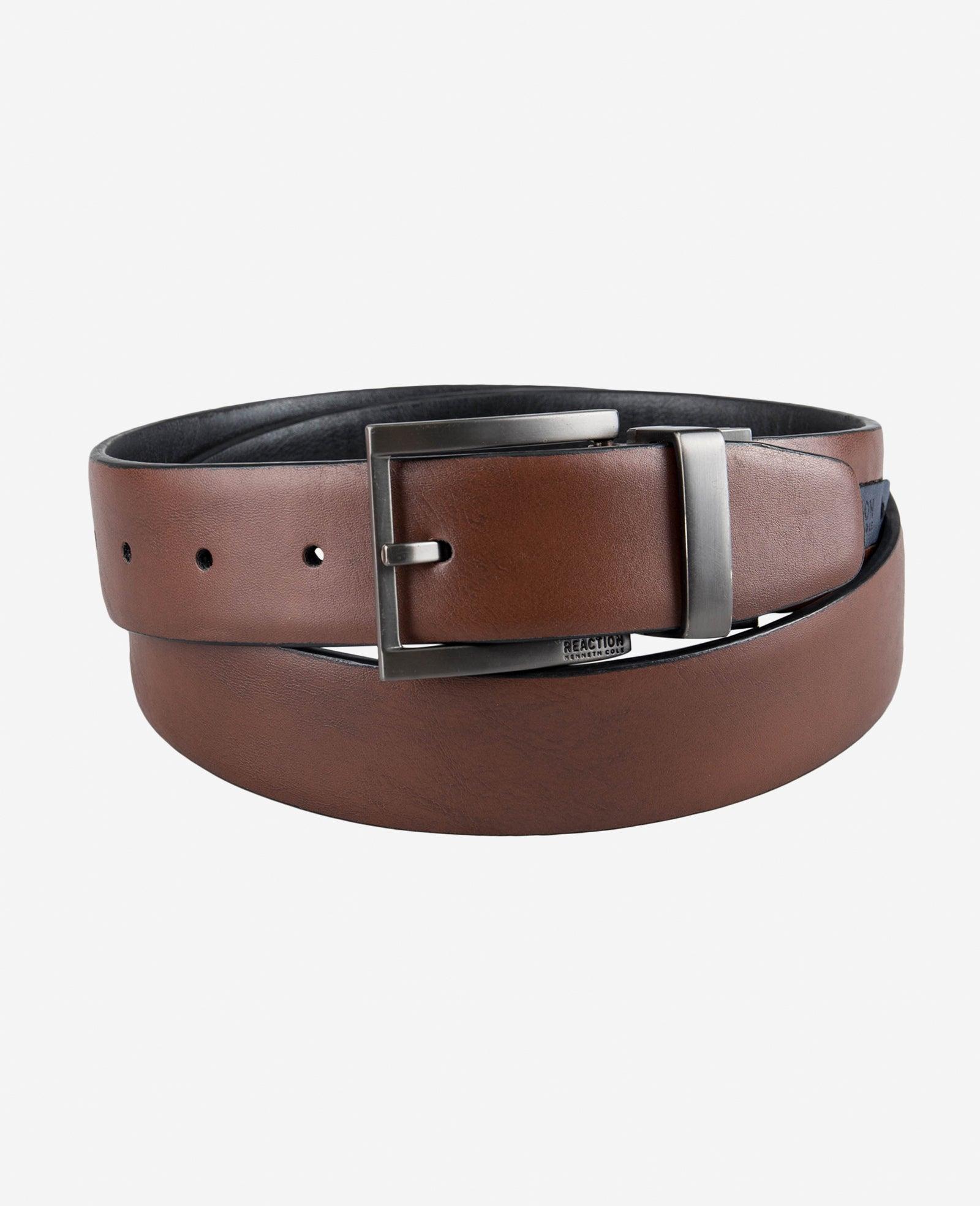 Kenneth Cole | Stretch Reversible Logo Inset Tab Belt by KENNETH COLE