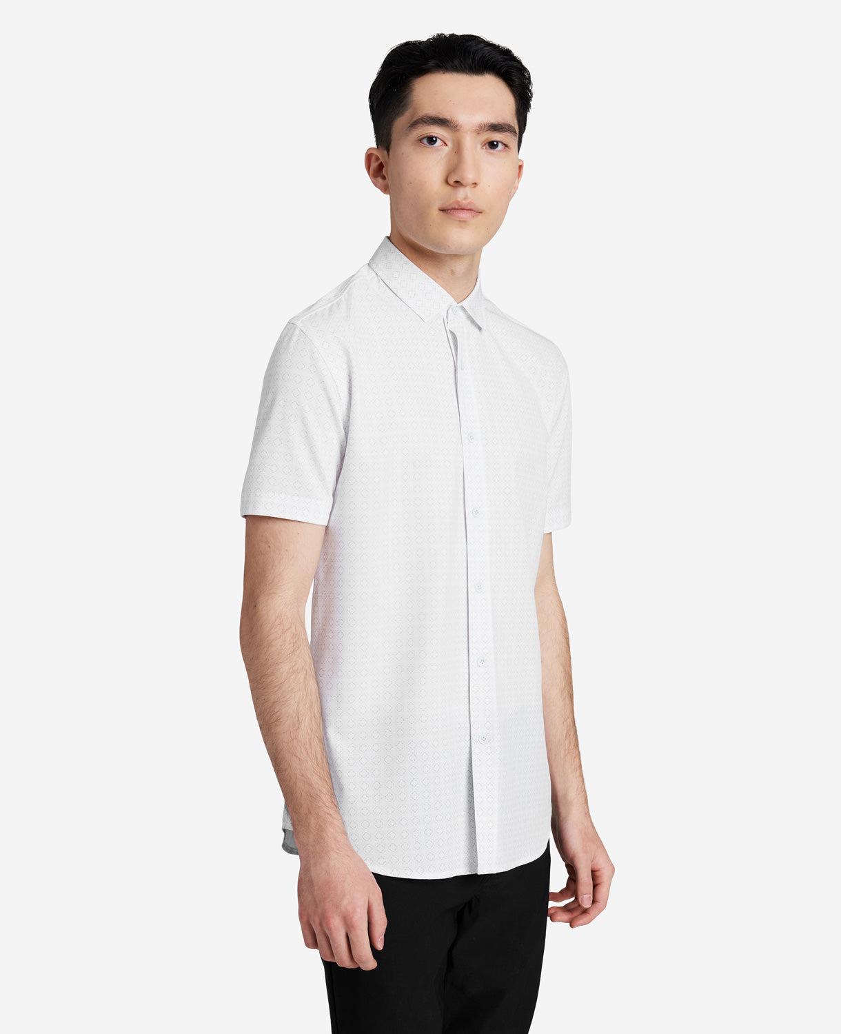 Kenneth Cole | Stretch Short Sleeve Button-Down Shirt by KENNETH COLE