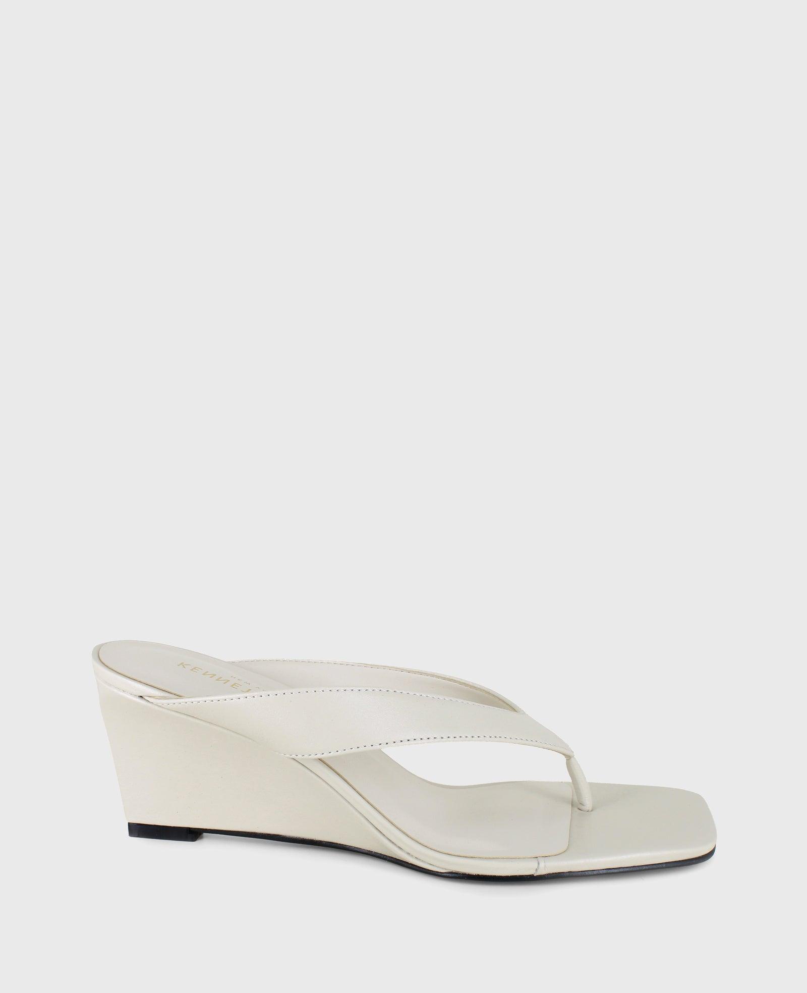 Kenneth Cole | Susannah Leather Thong Wedge Sandal by KENNETH COLE