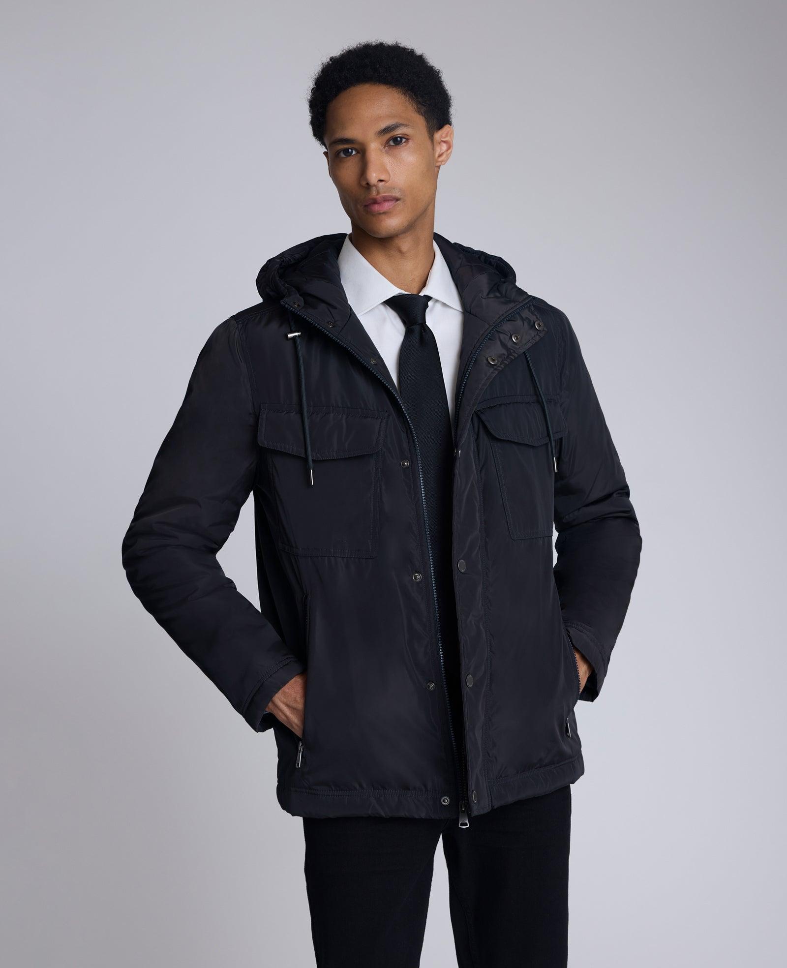 Kenneth Cole | Utlilty Rain Hooded Jacket by KENNETH COLE