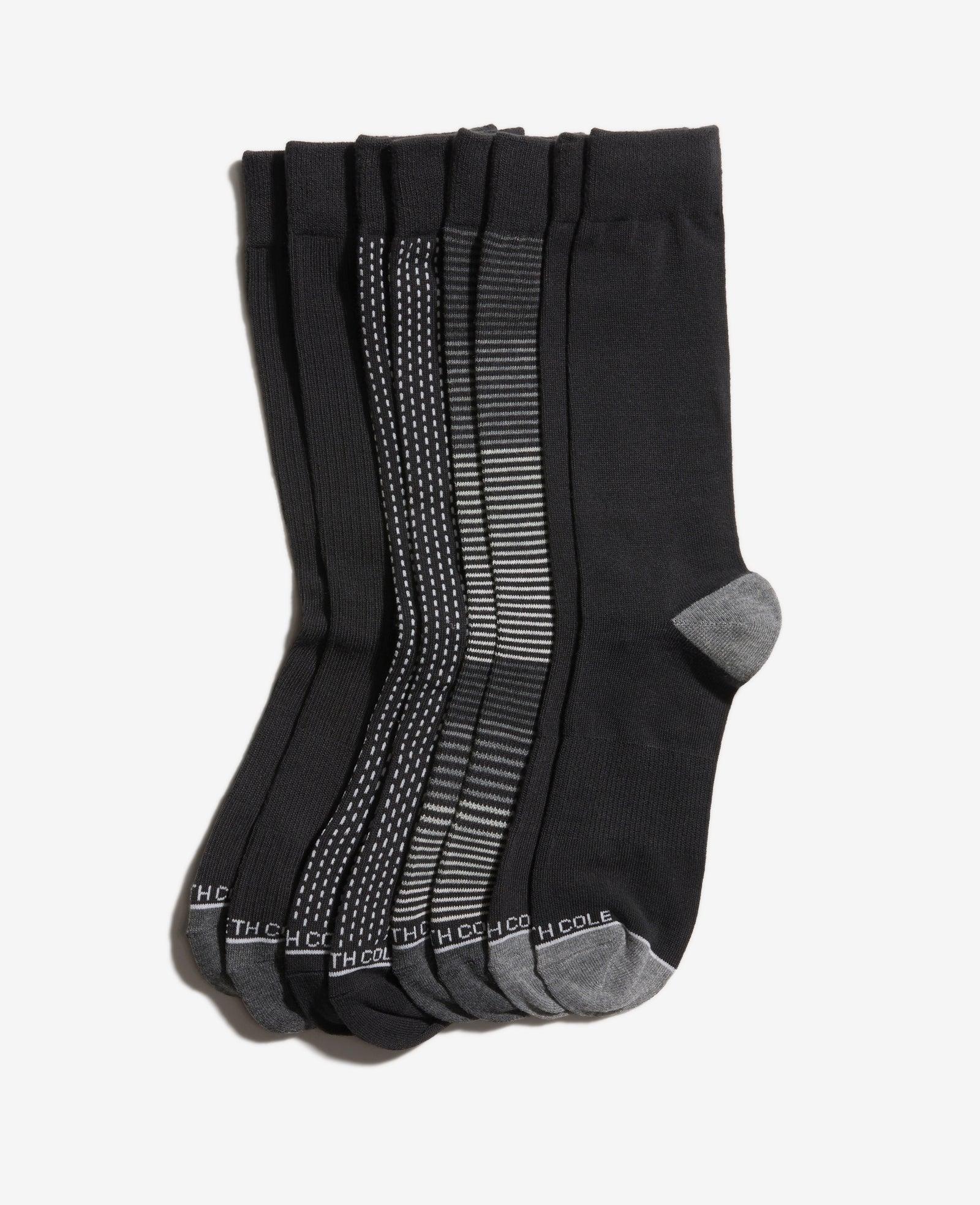 Kenneth Cole | Vertical Dash Dress Crew Socks 4-Pack by KENNETH COLE