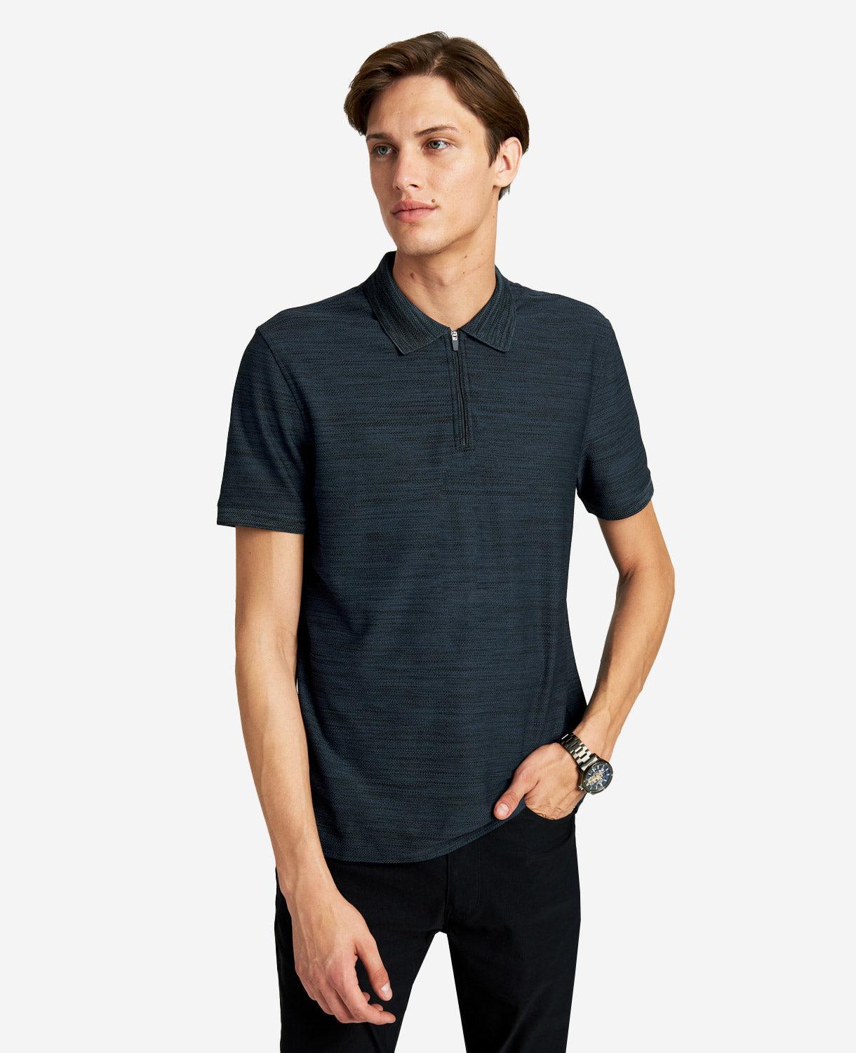 Kenneth Cole | Zip-Up Knit Polo by KENNETH COLE