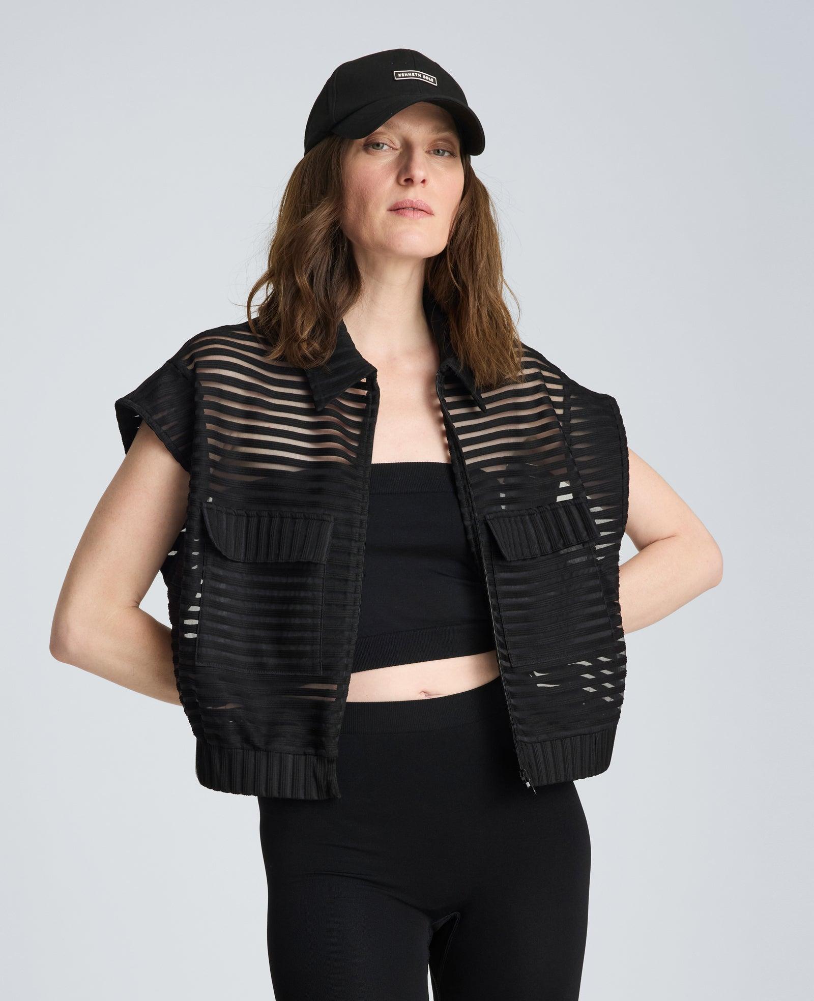 Kenneth Cole | Zip-Up Vest Cardigan With Chest Pocket by KENNETH COLE