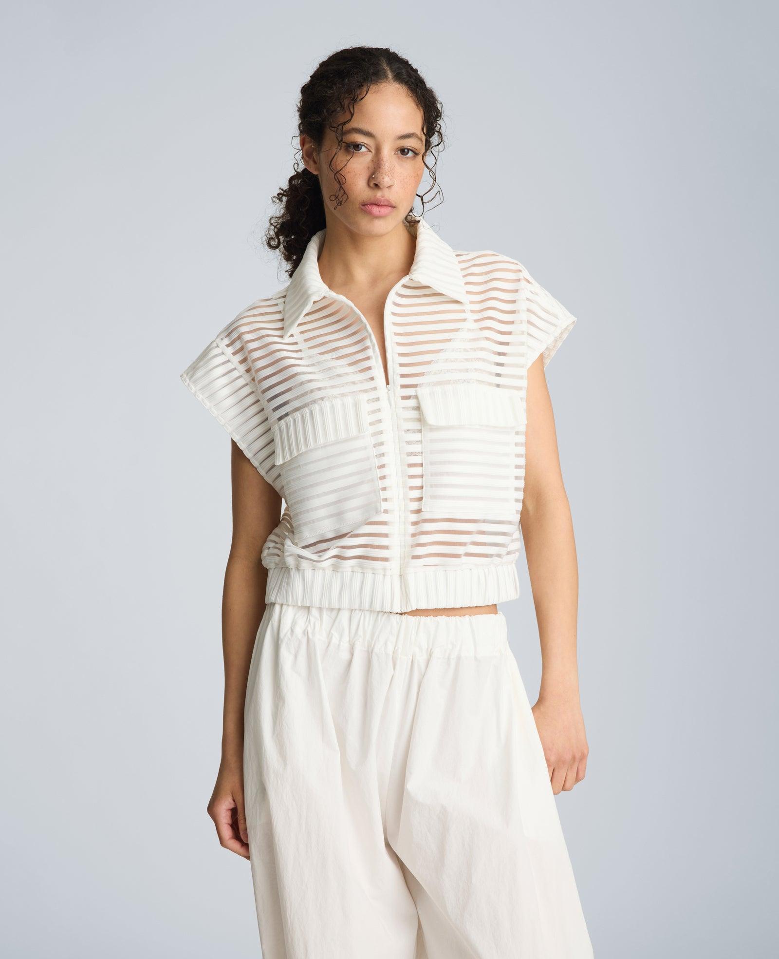 Kenneth Cole | Zip-Up Vest Cardigan With Chest Pocket by KENNETH COLE