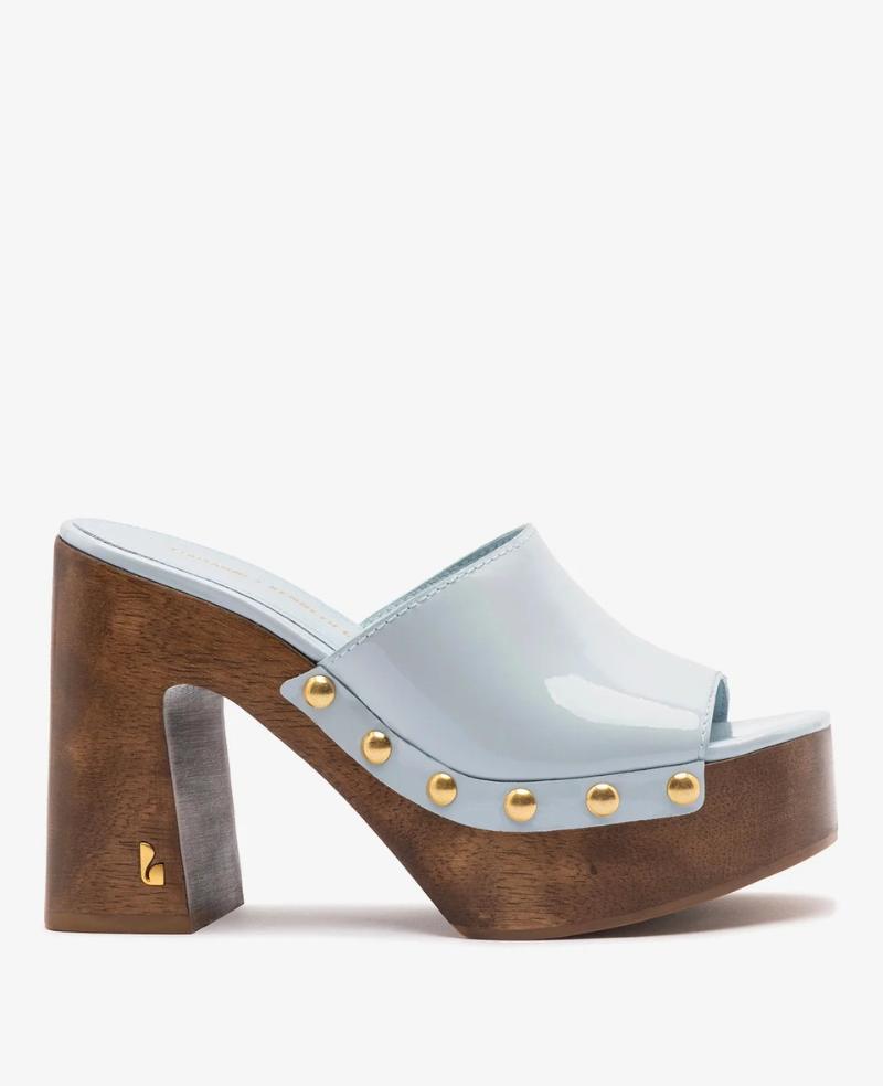 Larroudé X Kenneth Cole: Mule Maya Patent Leather by KENNETH COLE