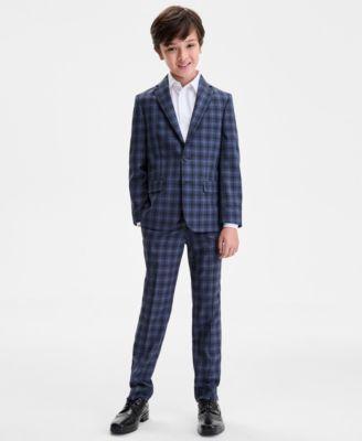 Big Boys' Plaid Pattern Suit, 2-Piece Set by KENNETH COLE REACTION