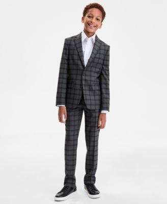Big Boys' Plaid Pattern Suit, 2-Piece Set by KENNETH COLE REACTION